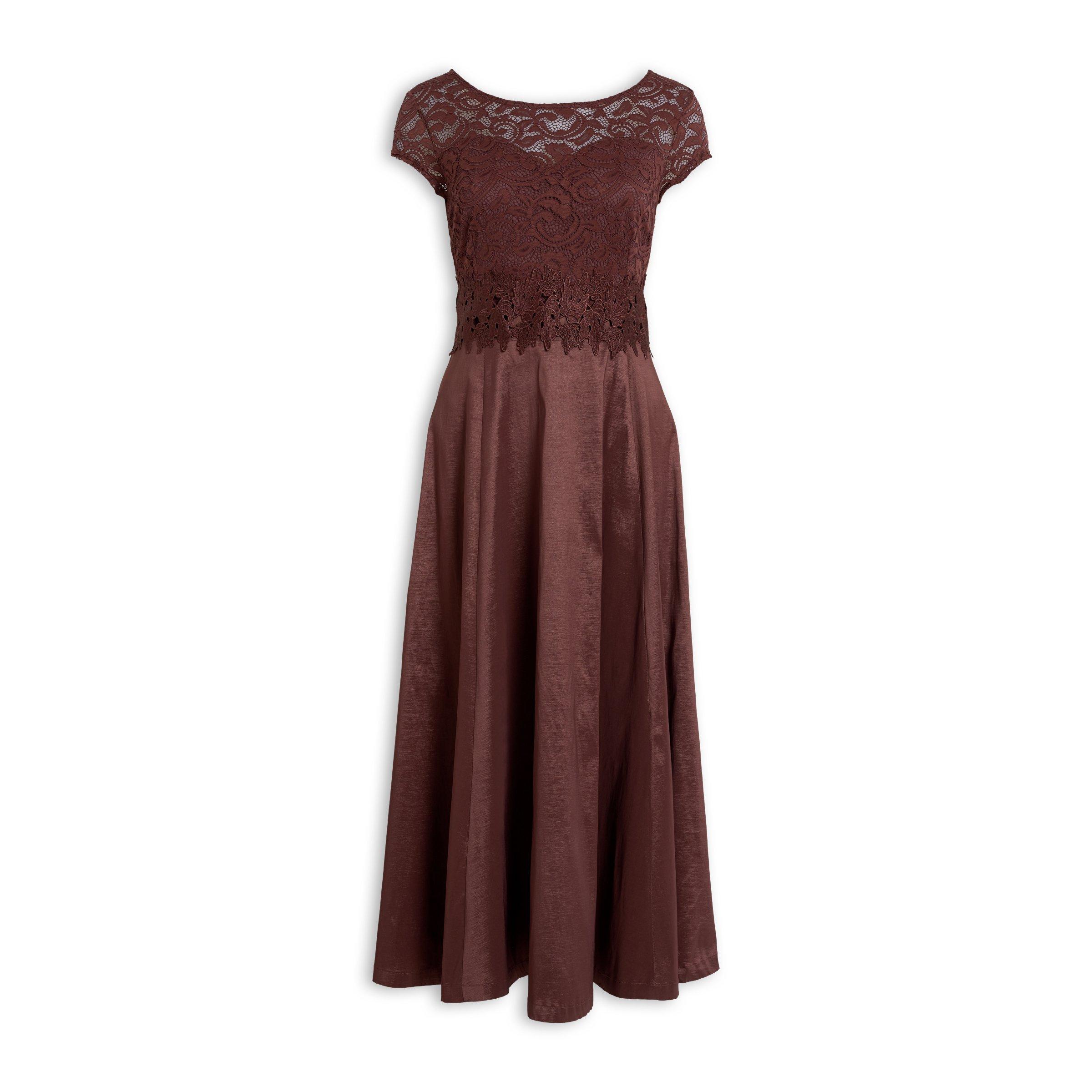 Buy Emily Moon Mauve Lace Taffeta Dress Online | Truworths