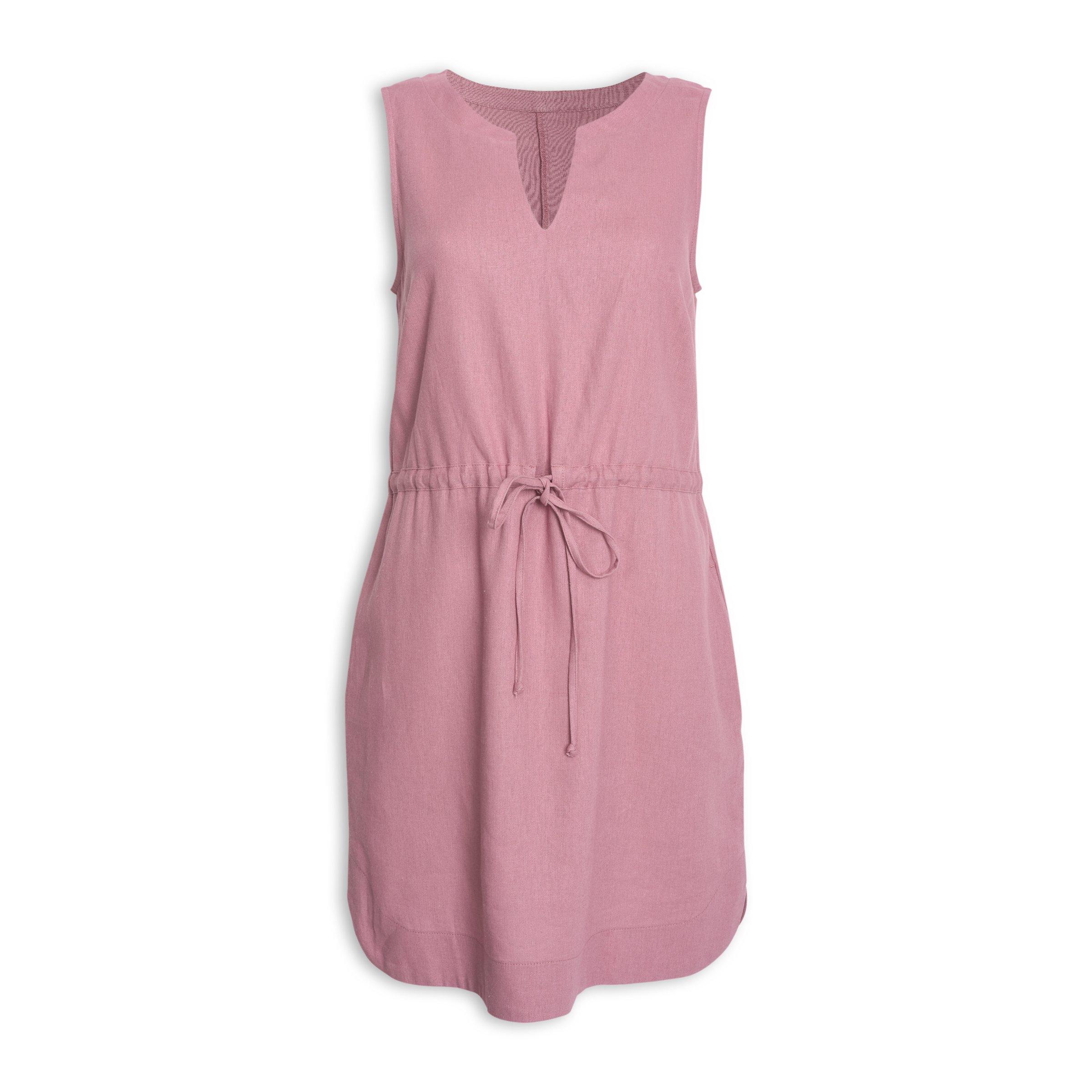 Buy Basix Pink Linen Dress Online | Truworths