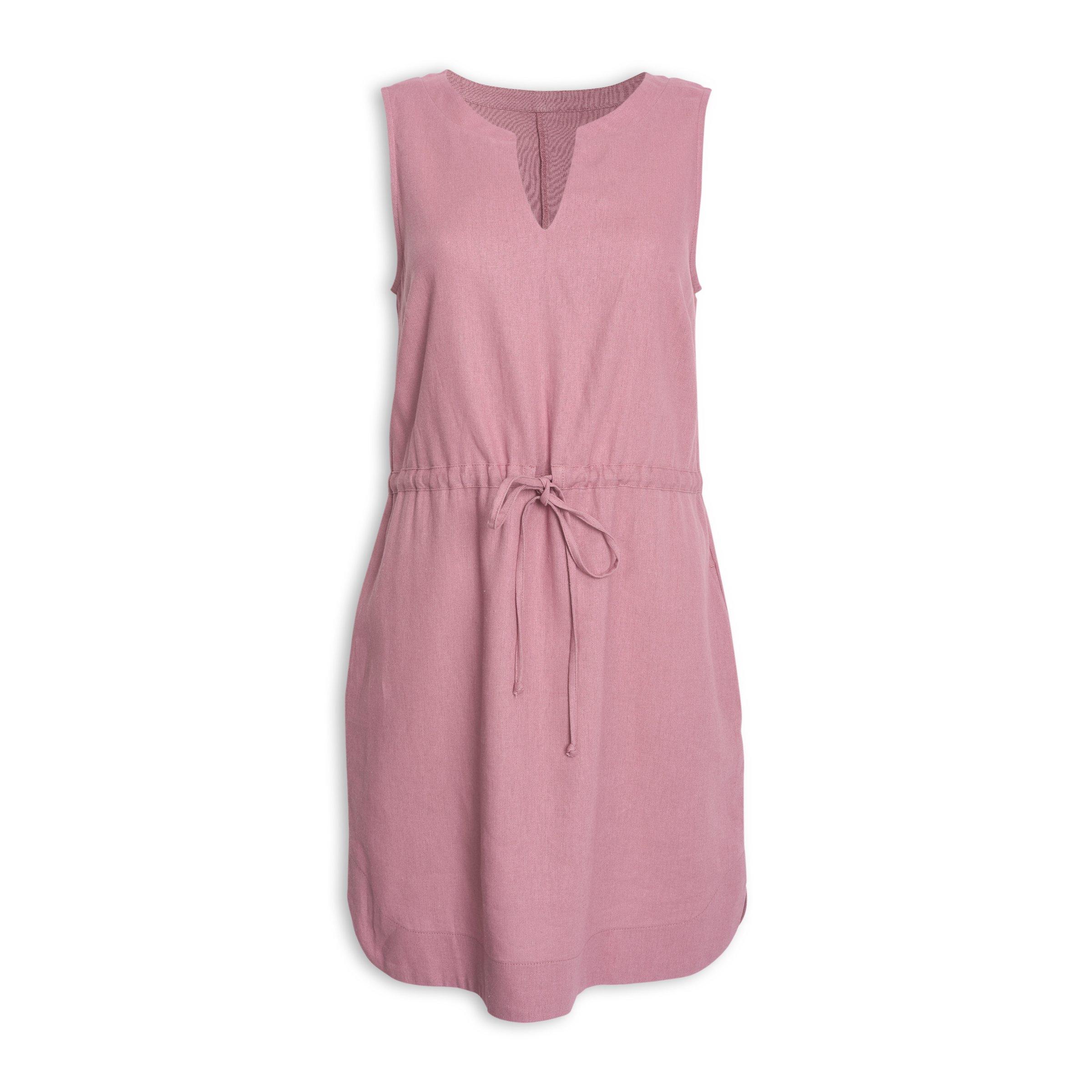 Buy Basix Pink Linen Dress Online Truworths