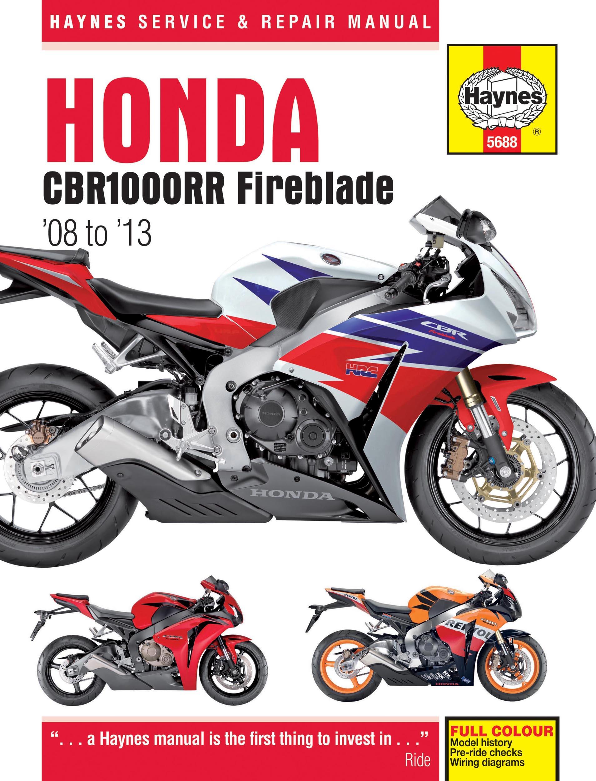 honda cbr1000rr fireblade 2009 manual