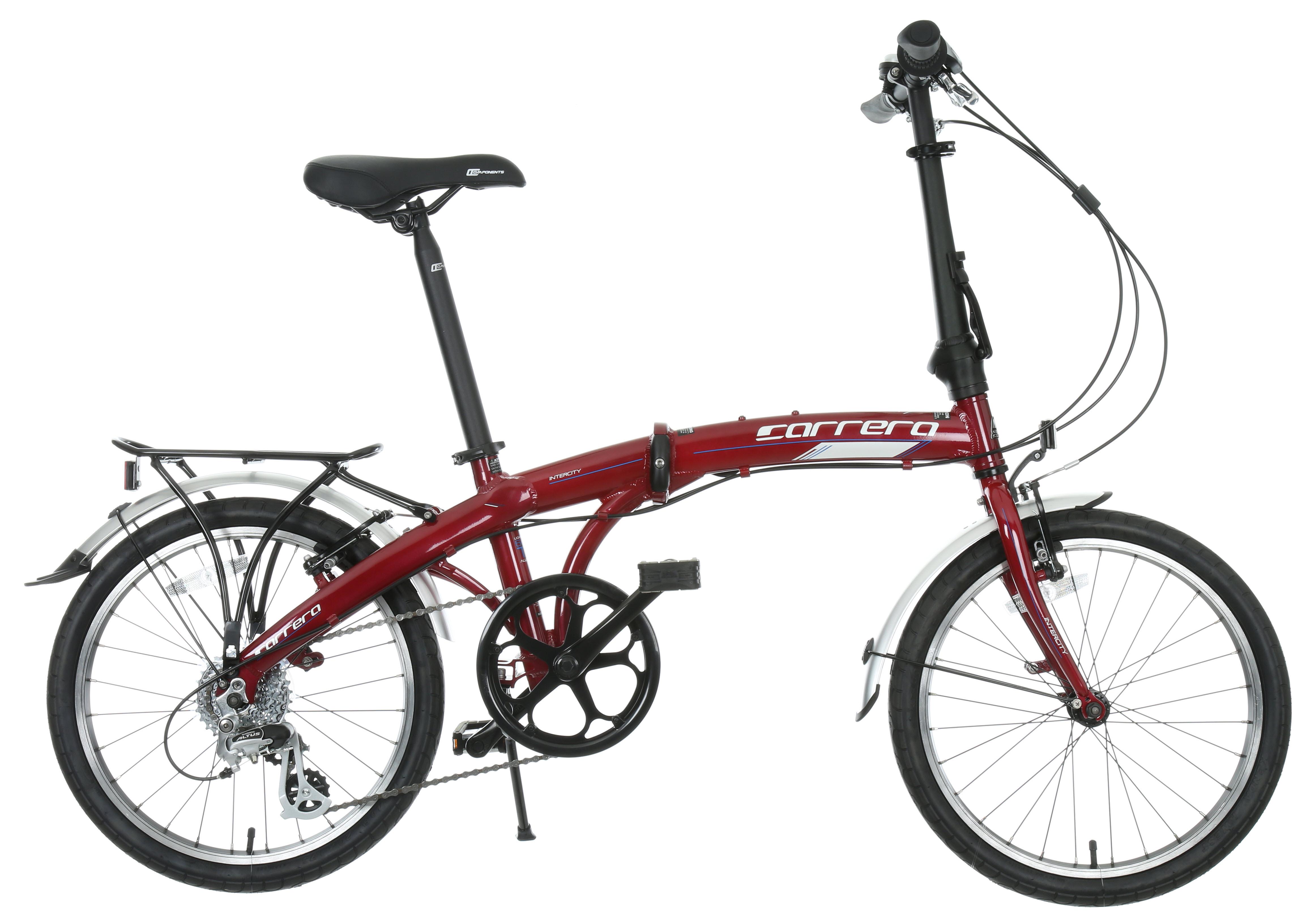 red folding bike