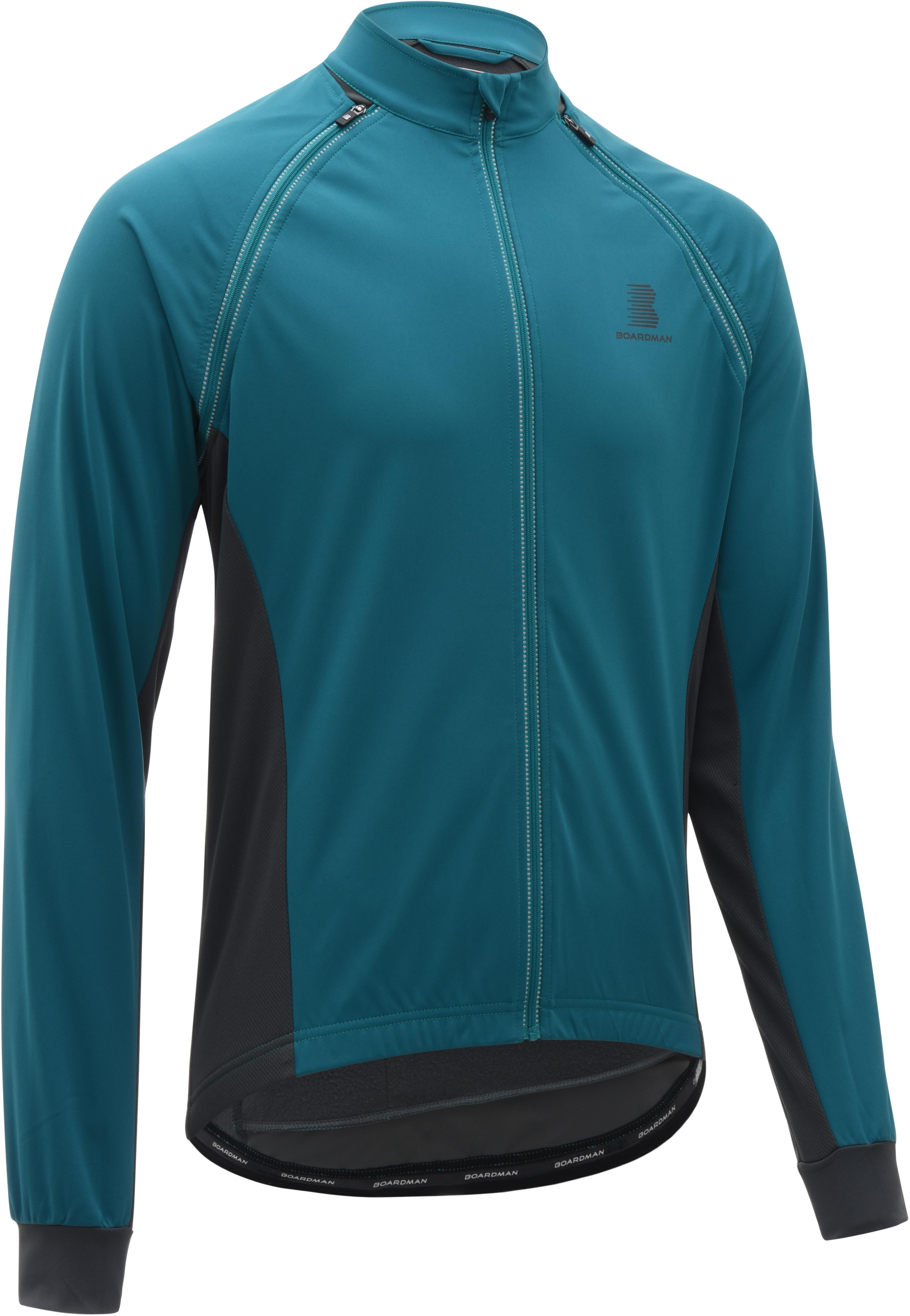 boardman mens reflective removable sleeve cycling jacket