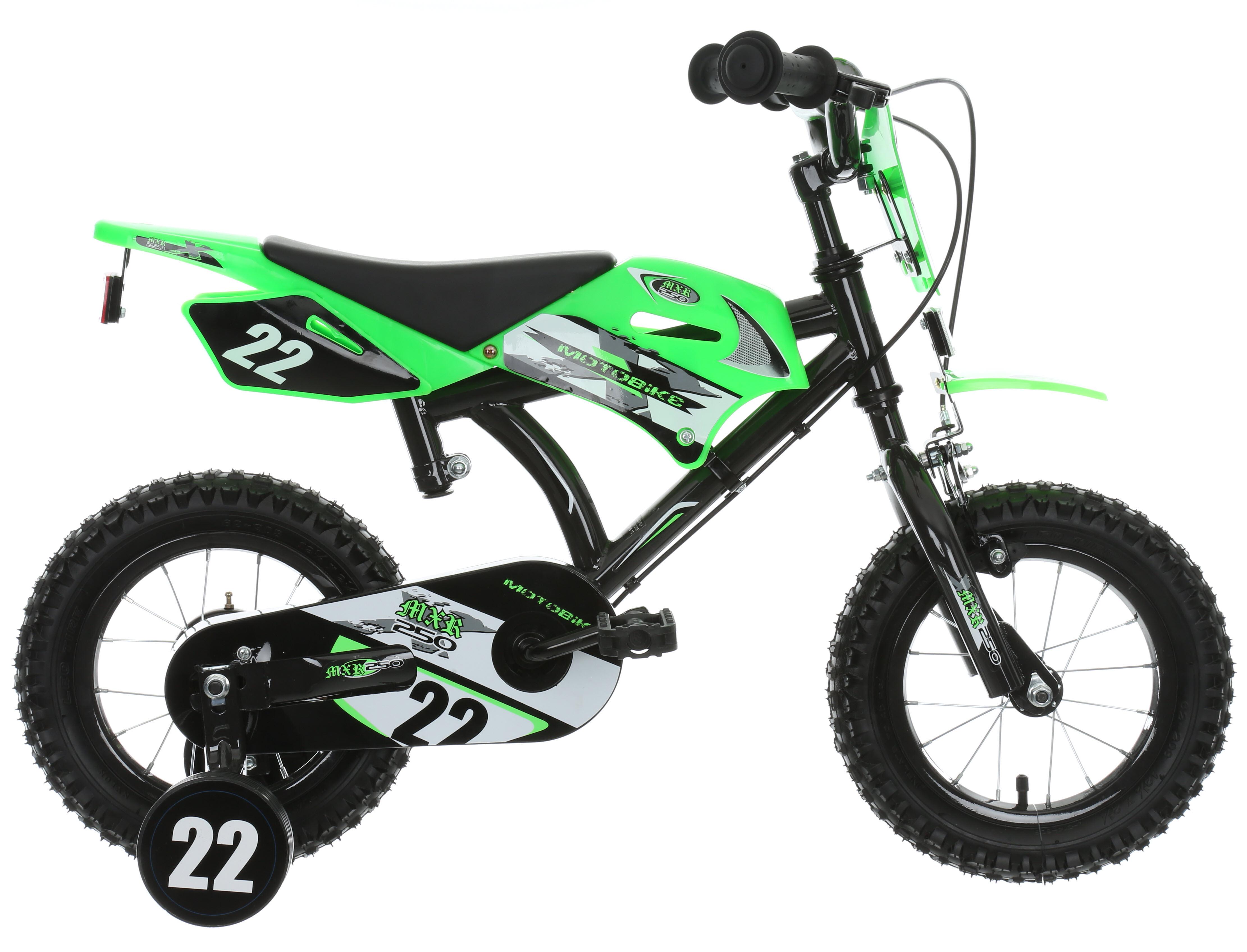 halfords green motorbike bike