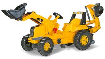 Robbie Toys CAT  Tractor With Frontloader Rear Excavator 