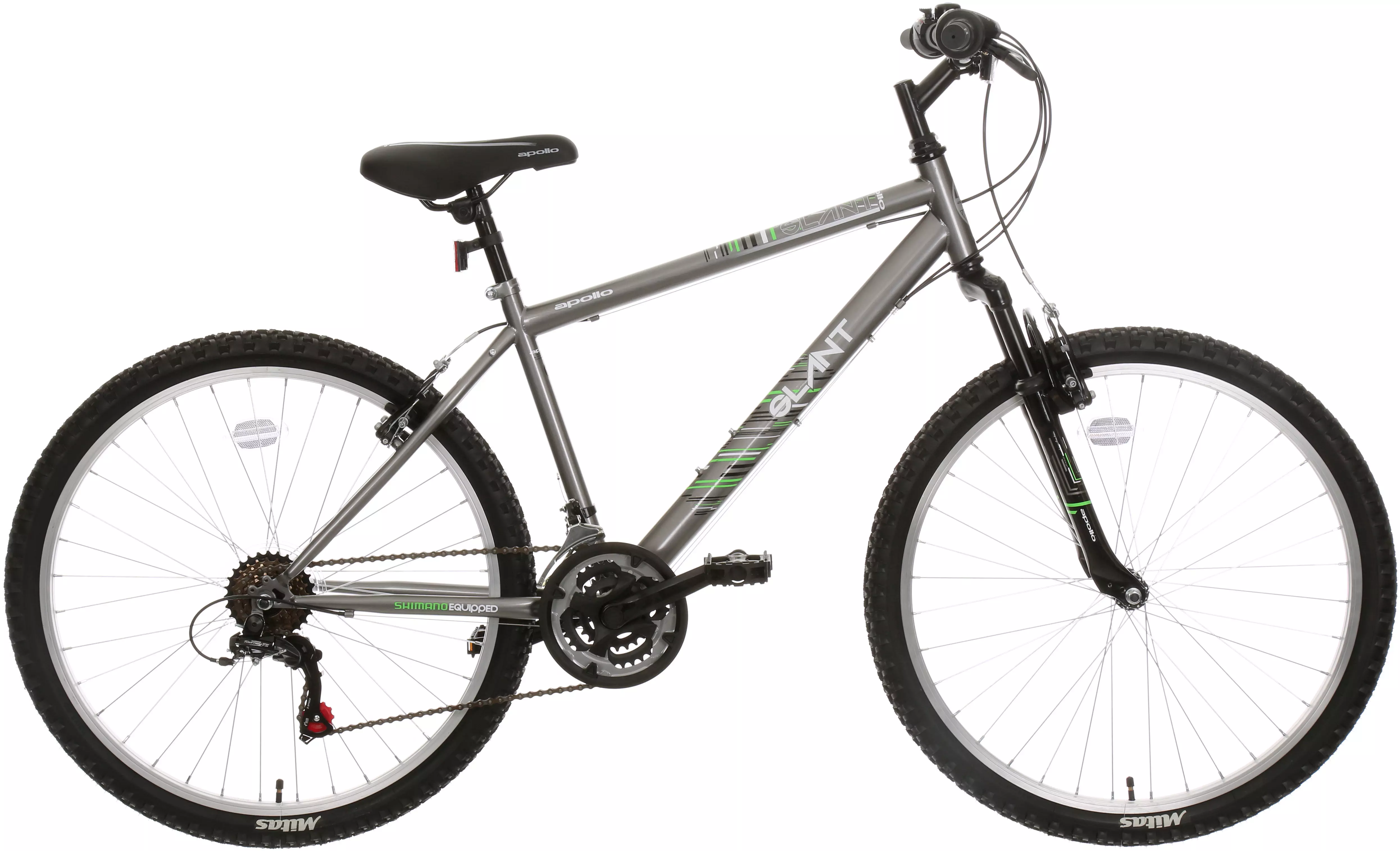 grey mountain bike