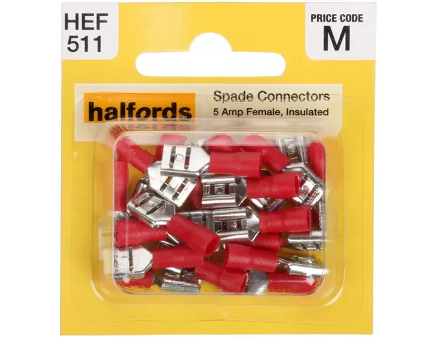 Halfords Spade Connectors Hef511 5 Amp Female Halfords Uk