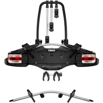 Thule VeloCompact 927 3-Bike Towbar Mounted Bike Rack & Thule 4th Bike Adaptor Bundle