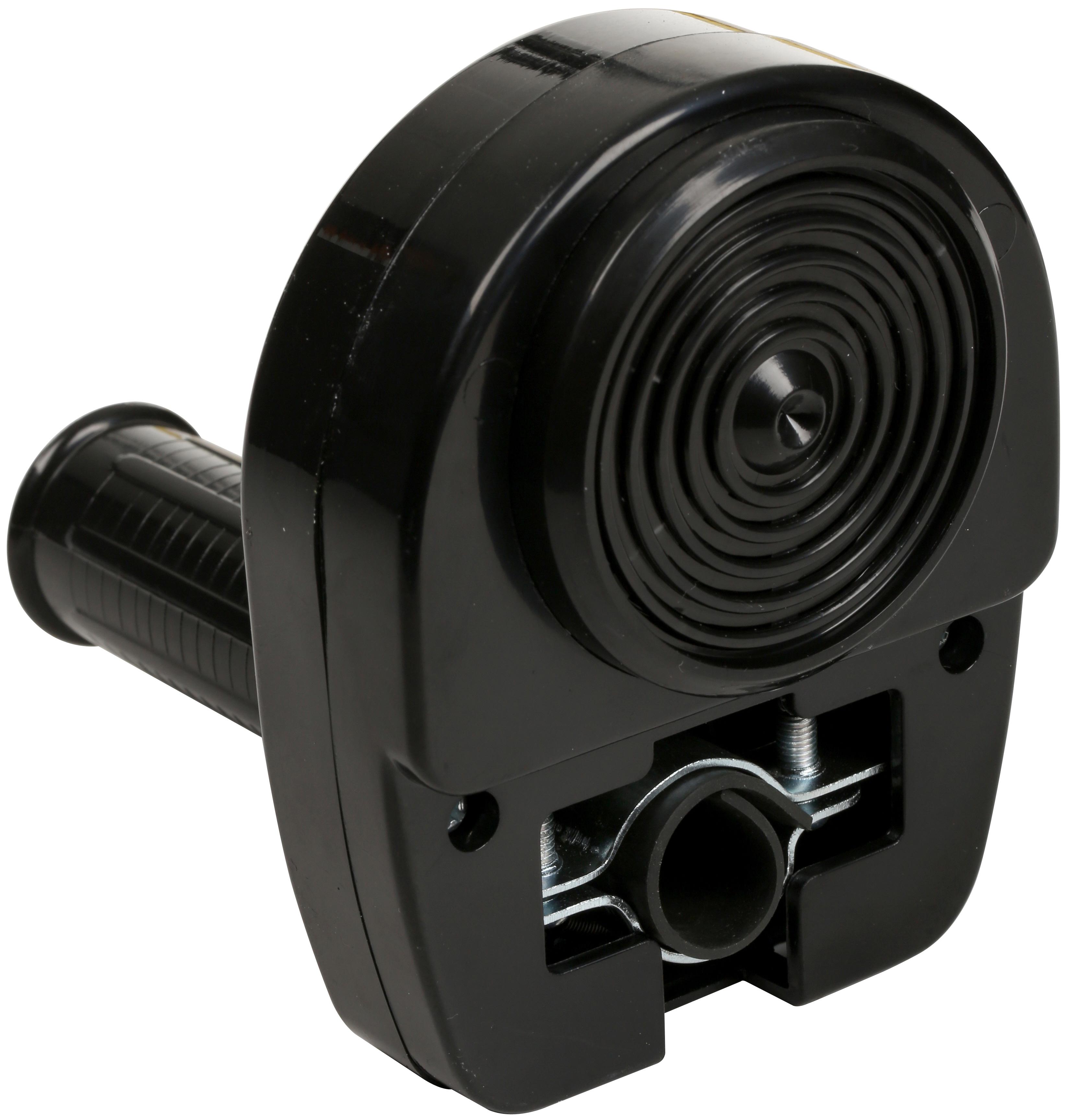 Motorbike noise-maker horn for a bicycle on an isolated background.