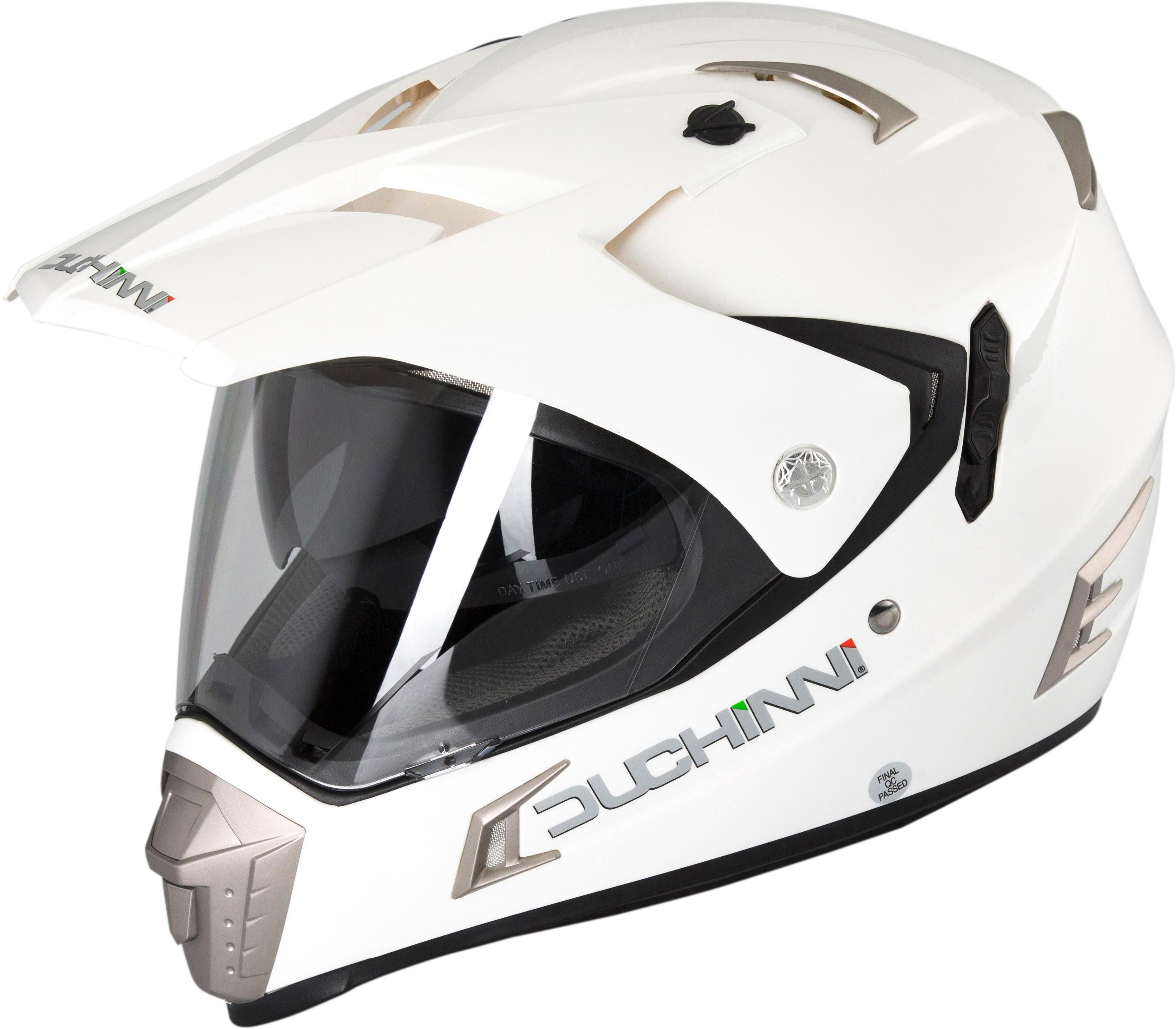 Duchinni D811 Stryder Full Face Motorcycle Motorbike Scooter Helmet White Blue 