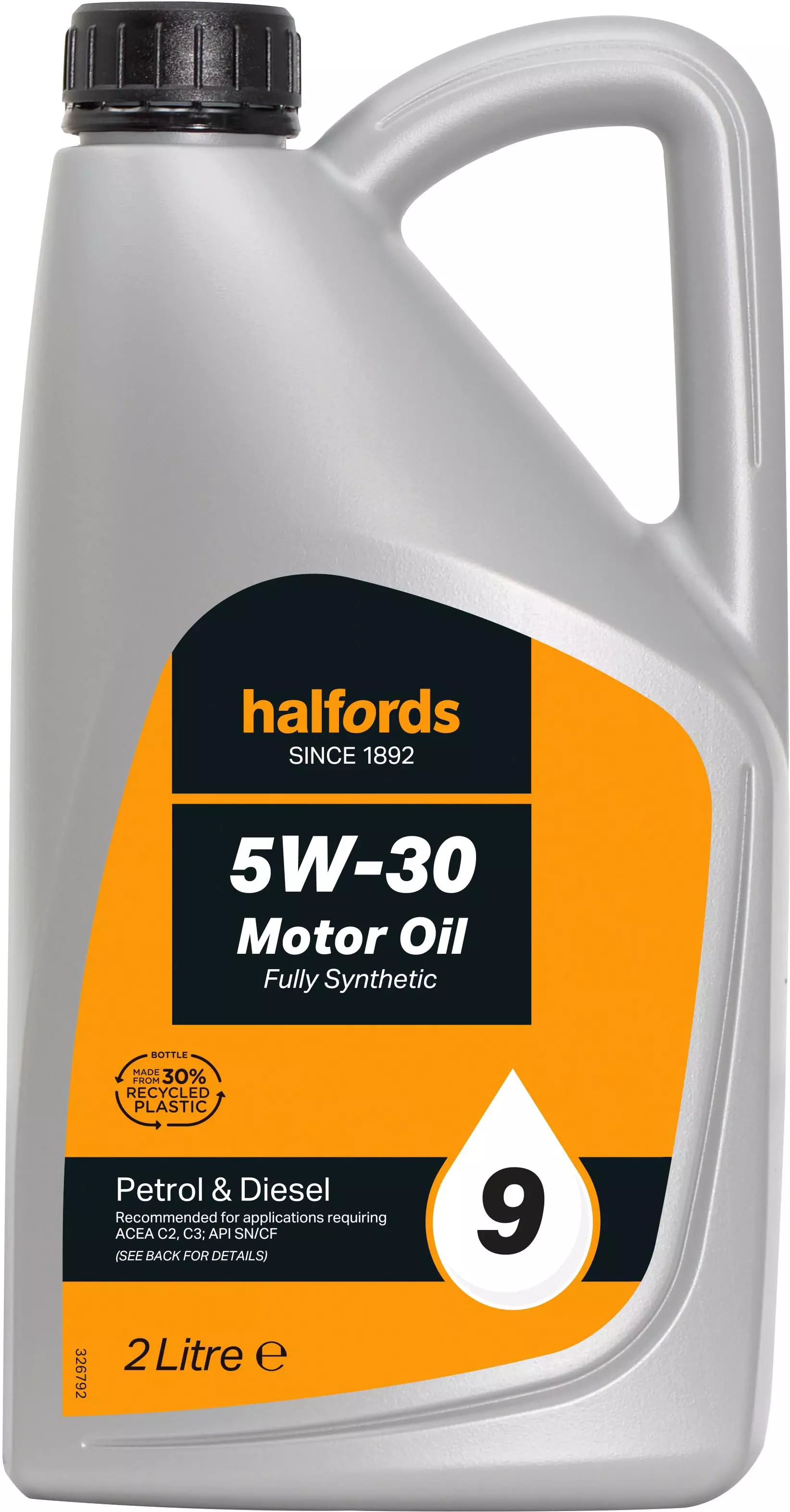 Halfords 5W30 Fully Synthetic Oil 9 - 2 