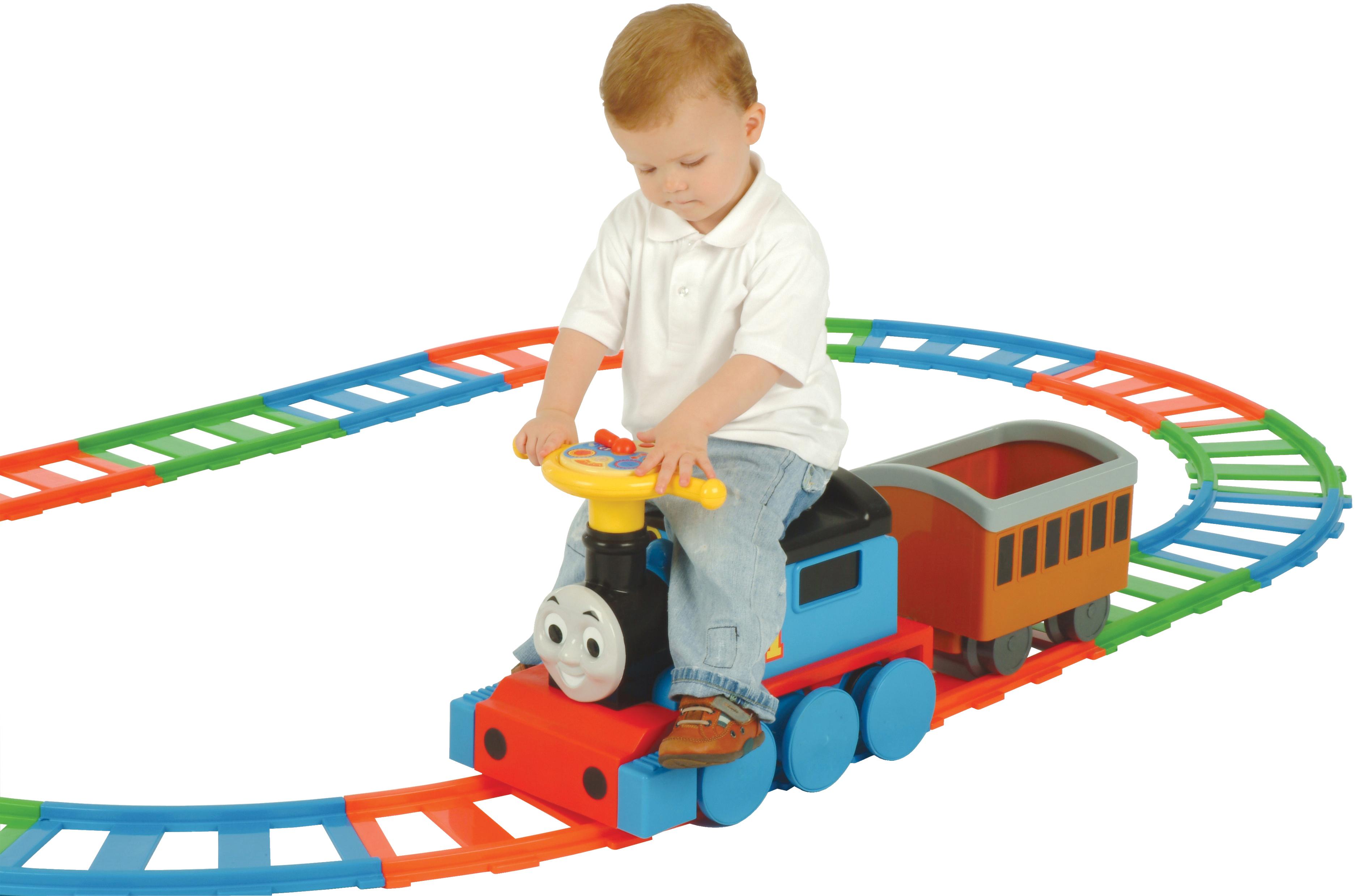 baby ride on train with track