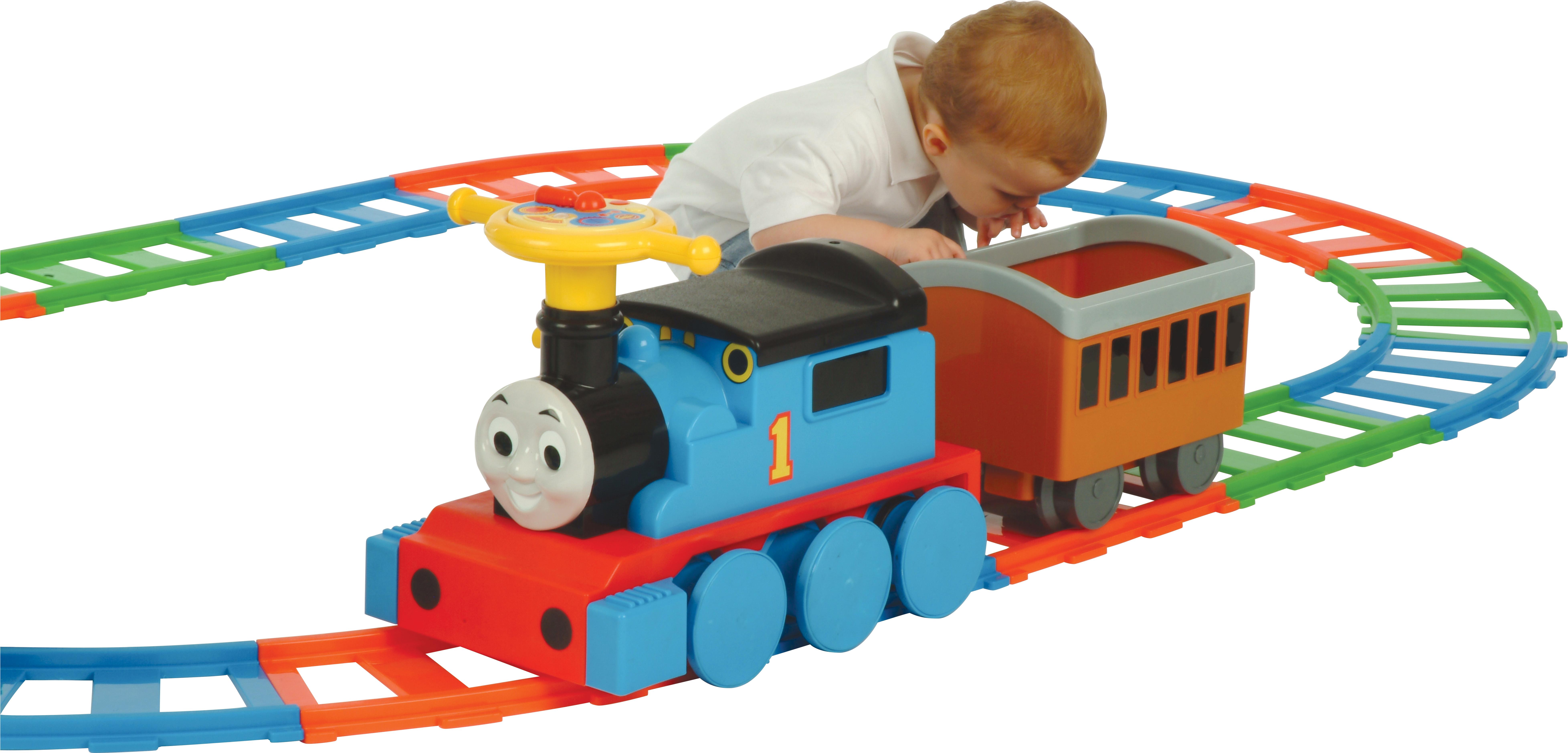 thomas 6v ride on train with tracks