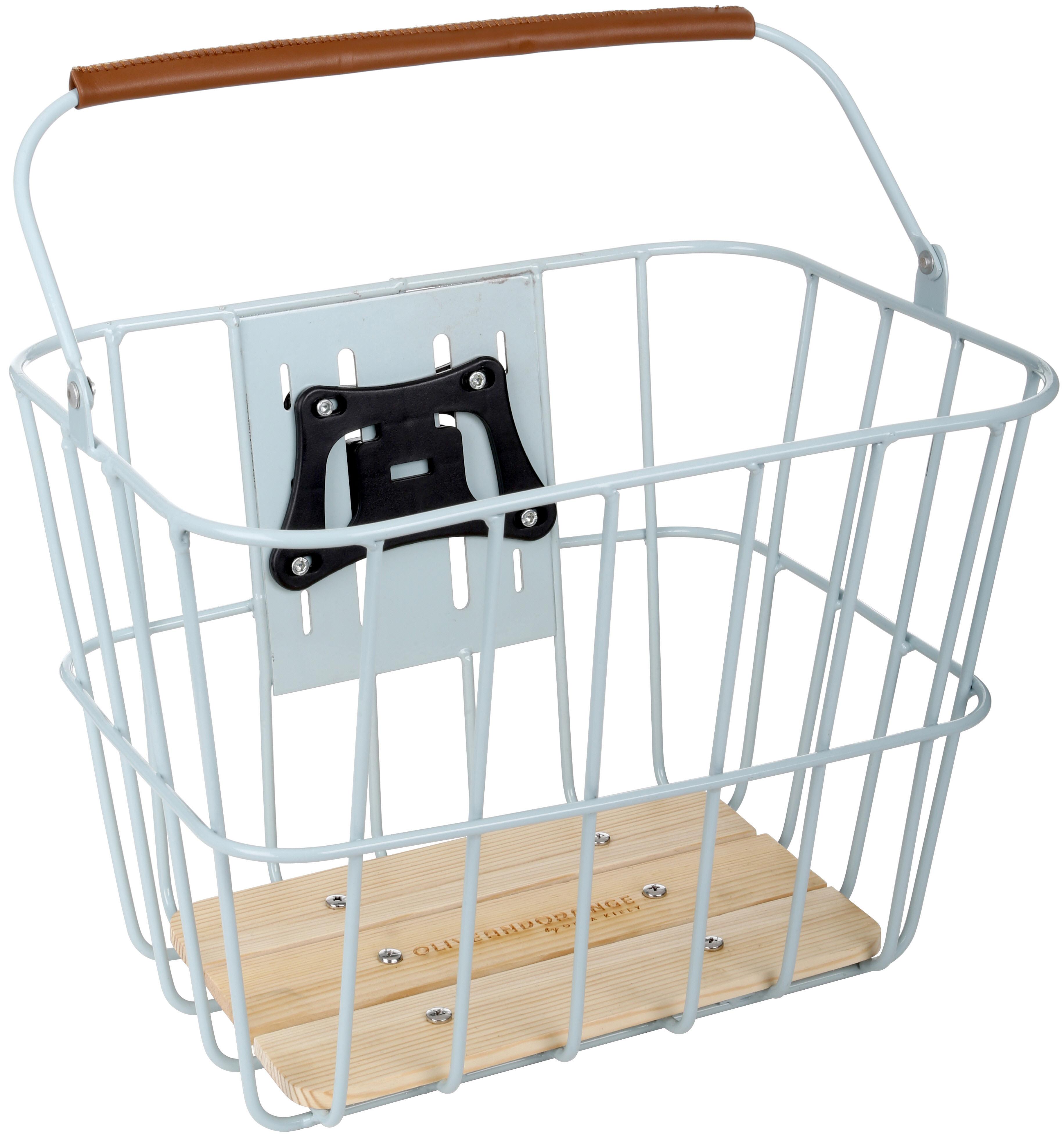 314476: Olive and Orange by Orla Kiely Wire Bike Bask...