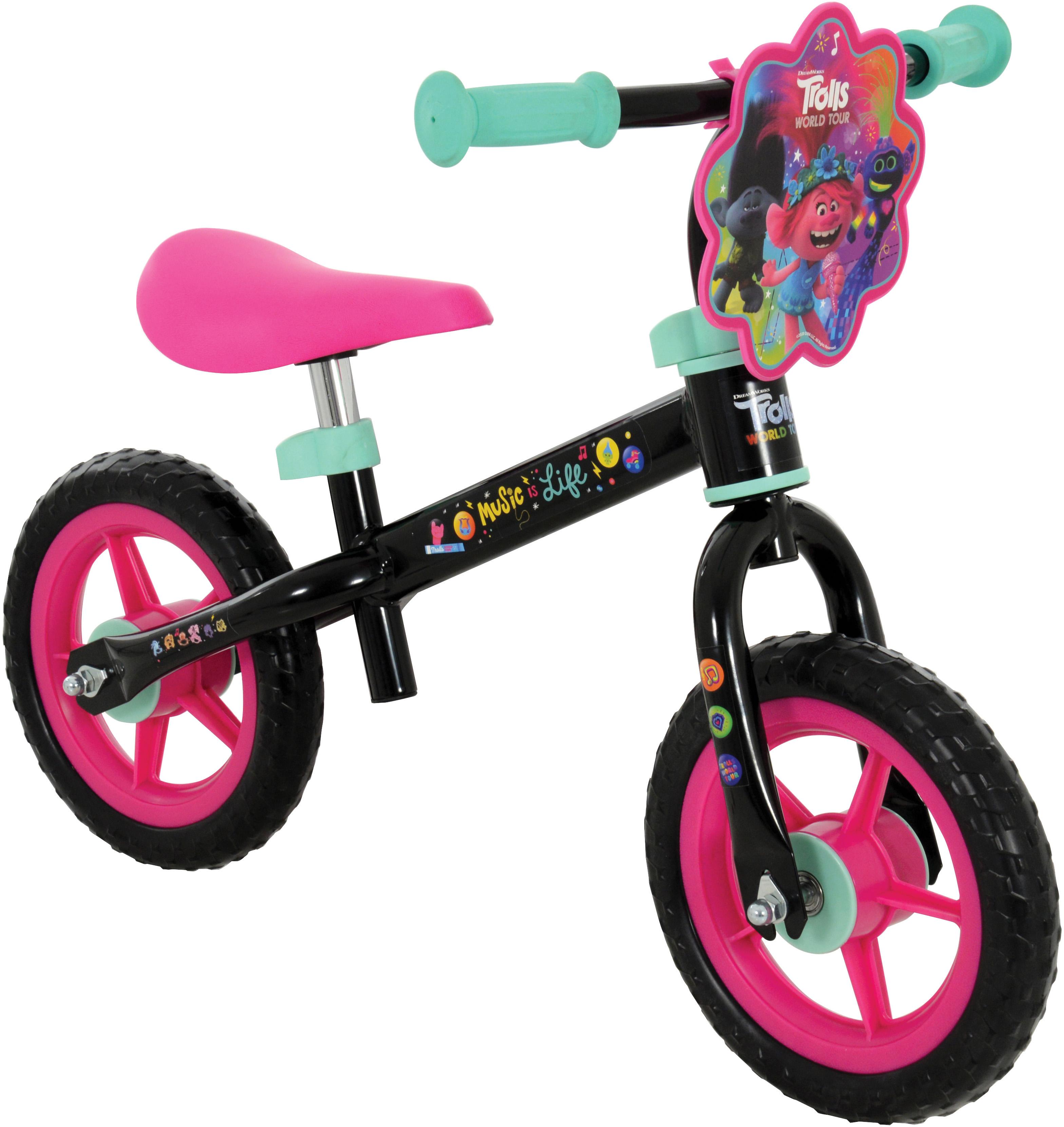 trolls bike with training wheels