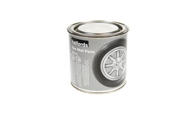 Halfords Tyre Wall Paint Black 250ml