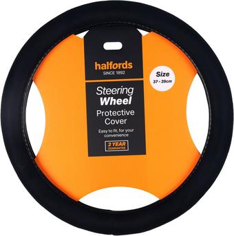 Halfords Black plush steering wheel cover | Halfords UK