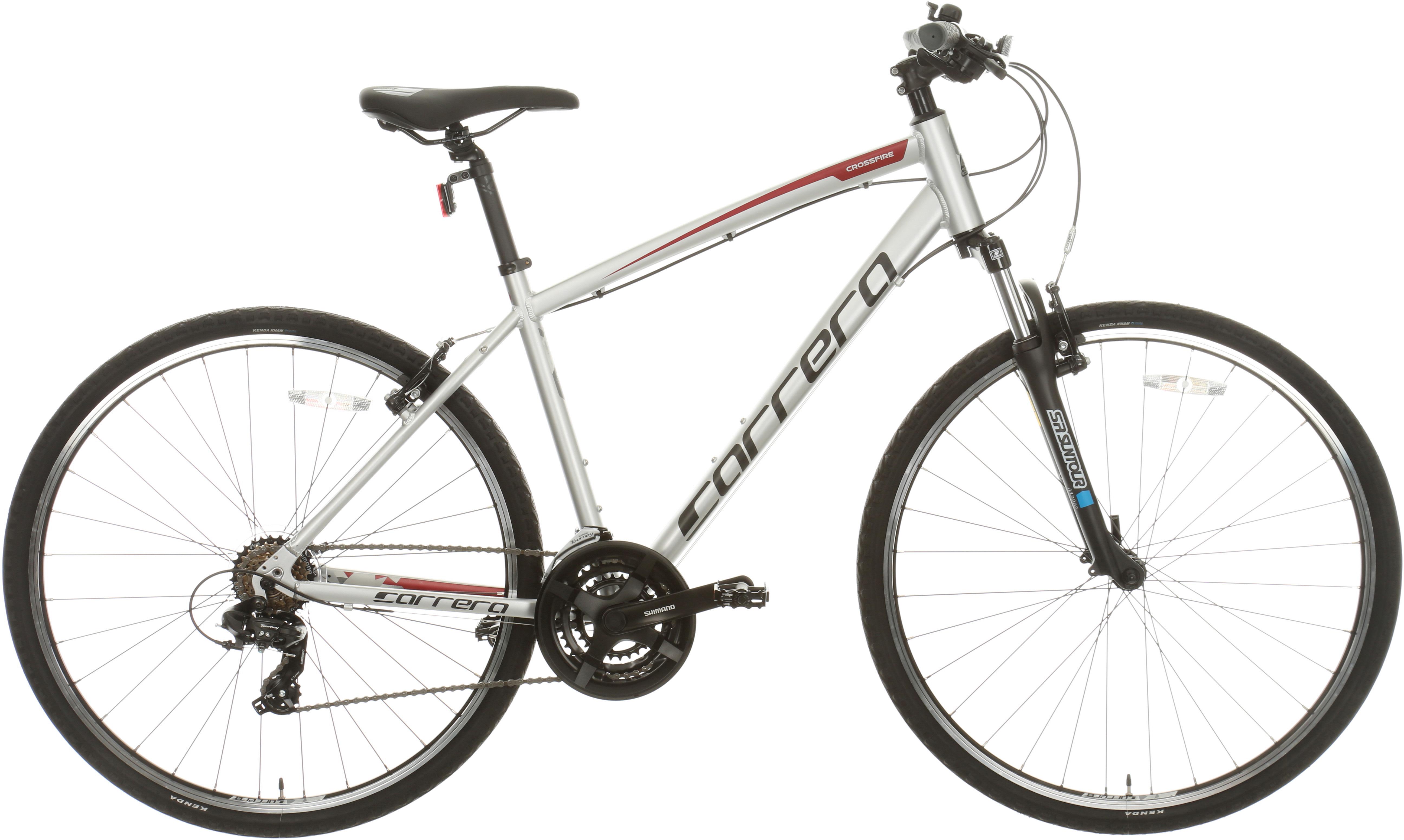 carrera hybrid bike halfords