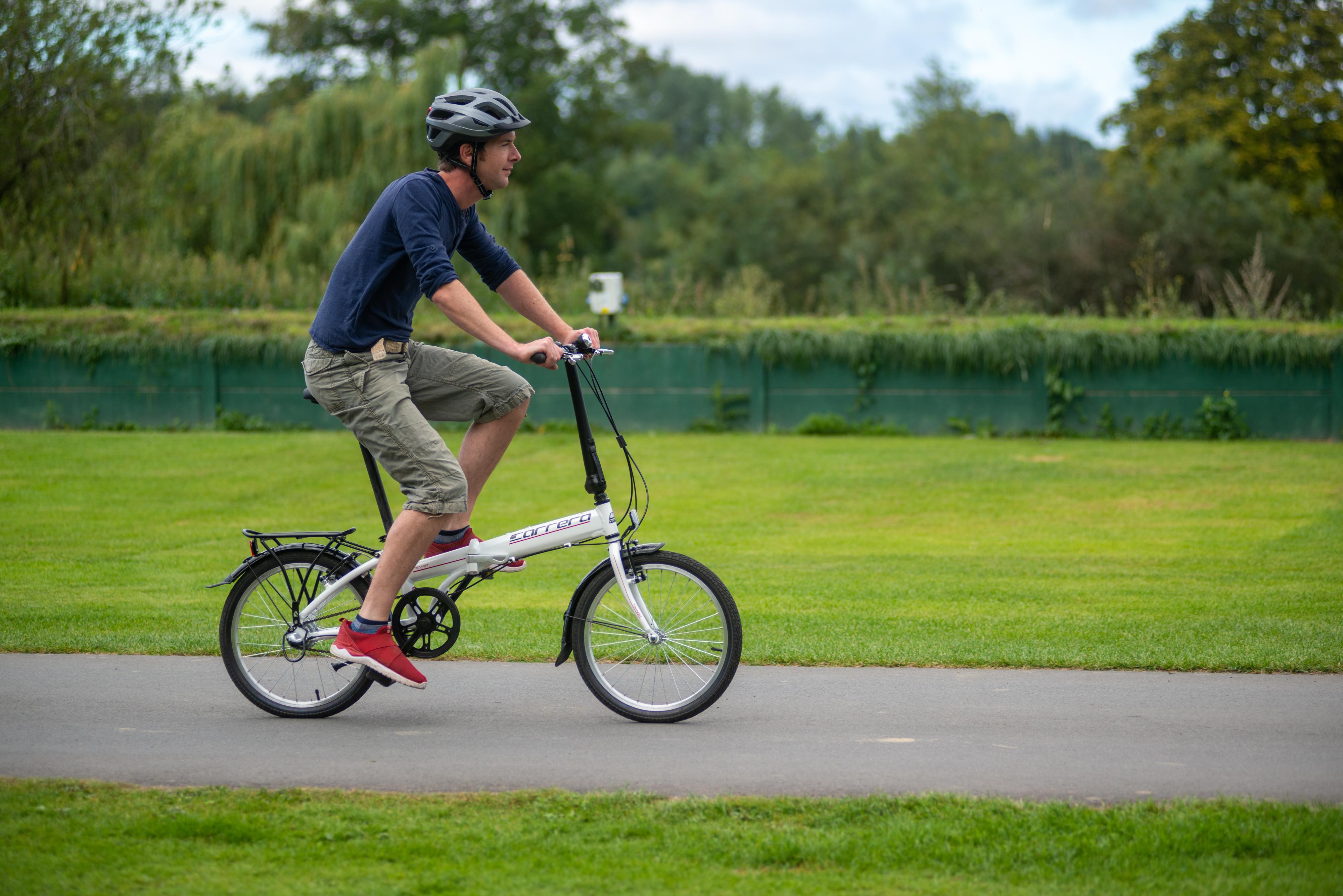 carrera folding bike electric