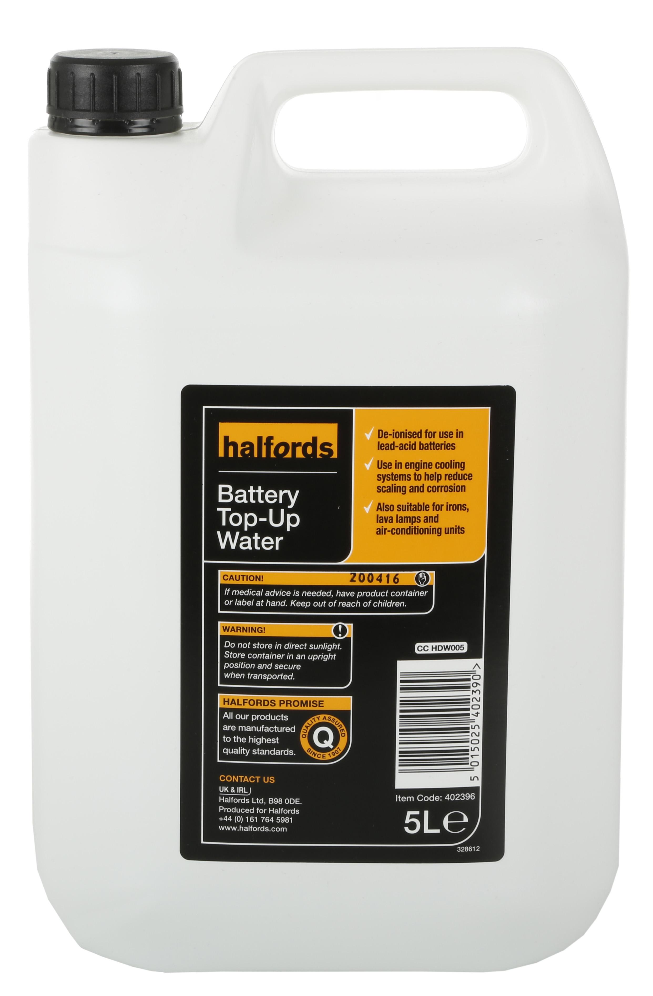 Halfords Battery Top-Up Water 5L