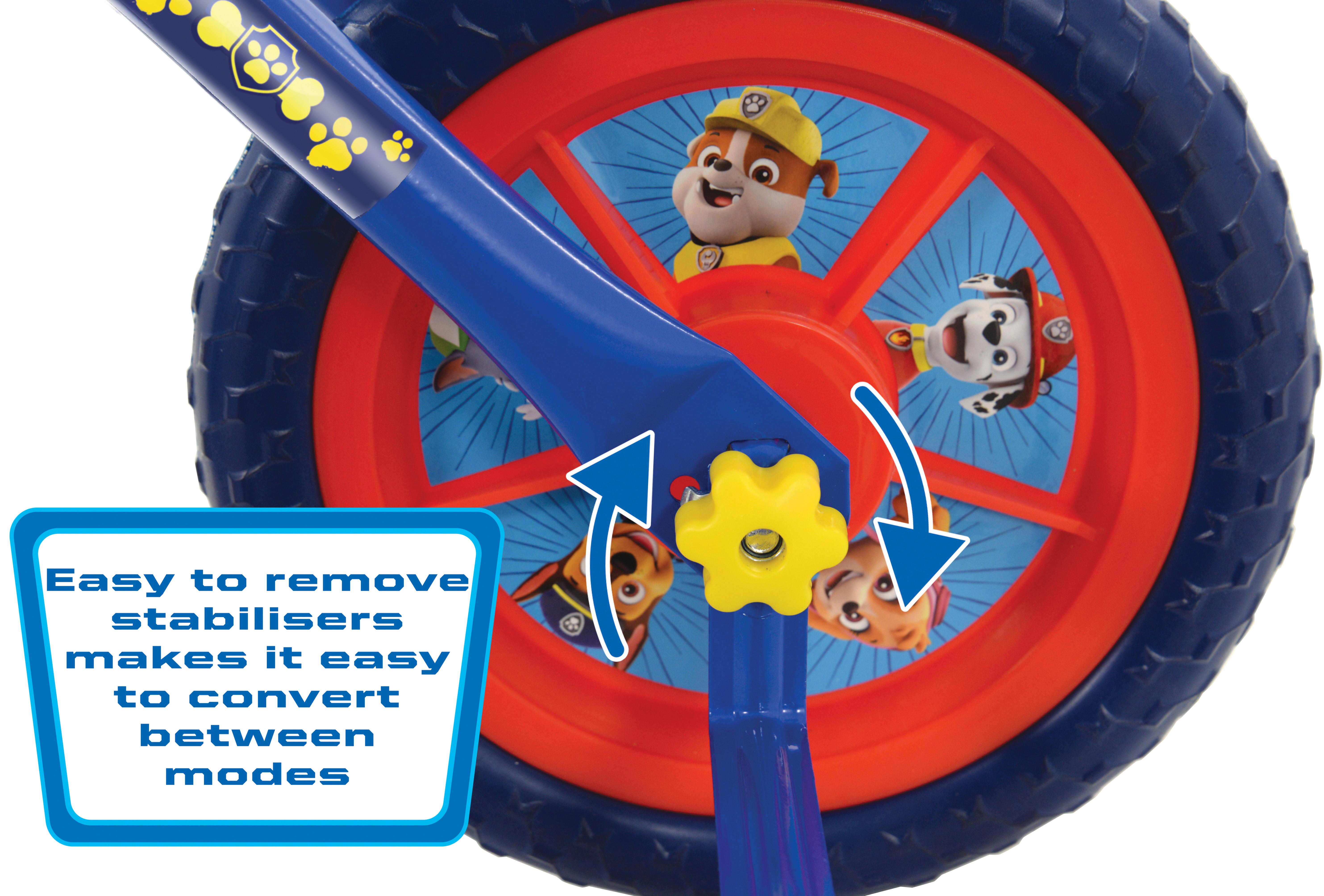 paw patrol bike with stabilisers