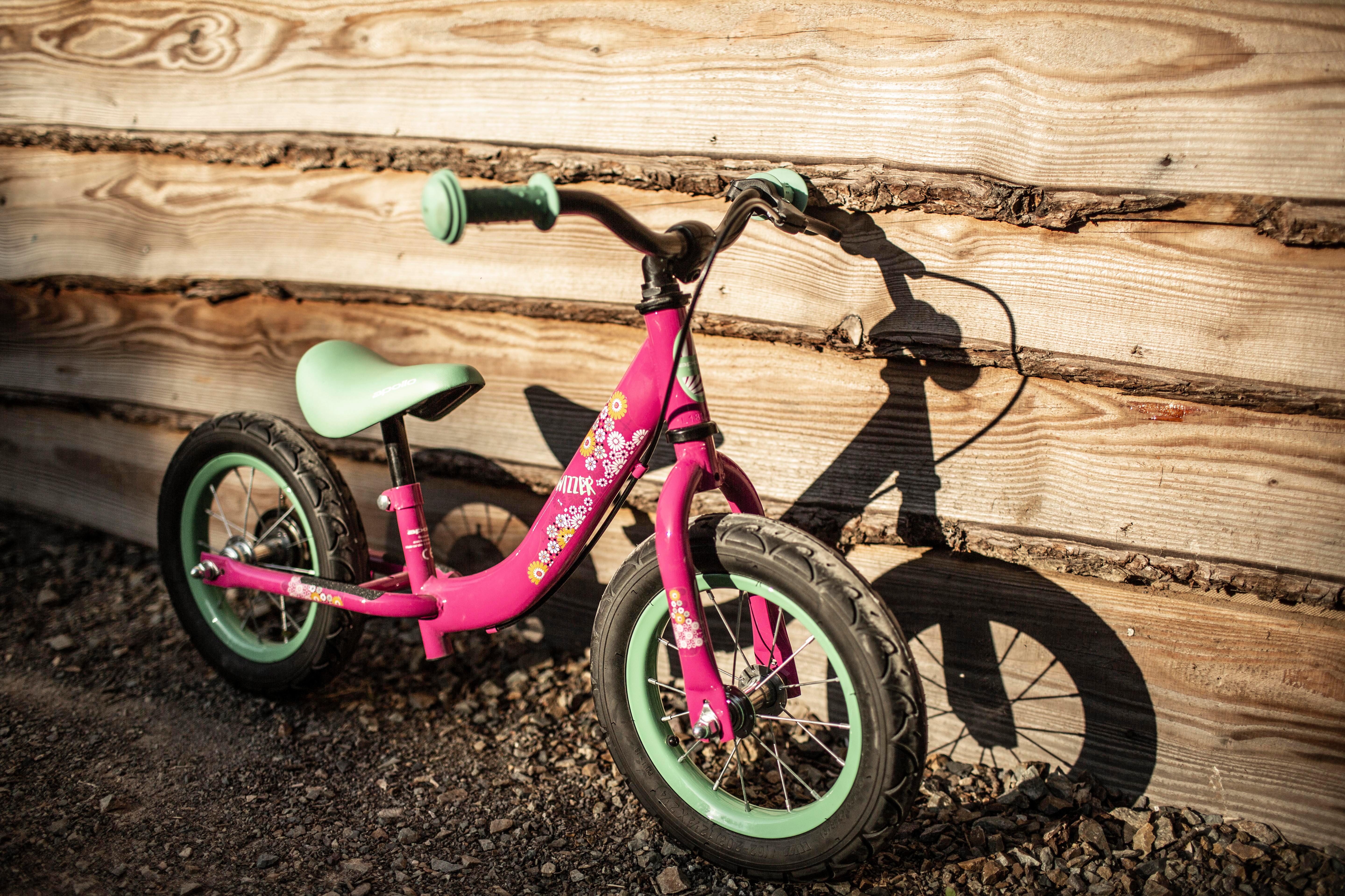 apollo balance bike pink