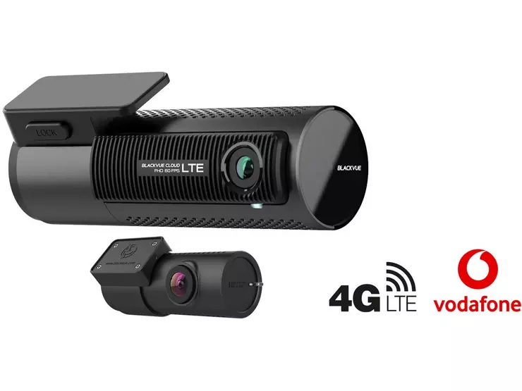 BlackVue DR750-2CH LTE 4G Cloud-Connected Front/Rear Dash Cam with 32GB microSD Card & Vodafone V-Sim 444510
