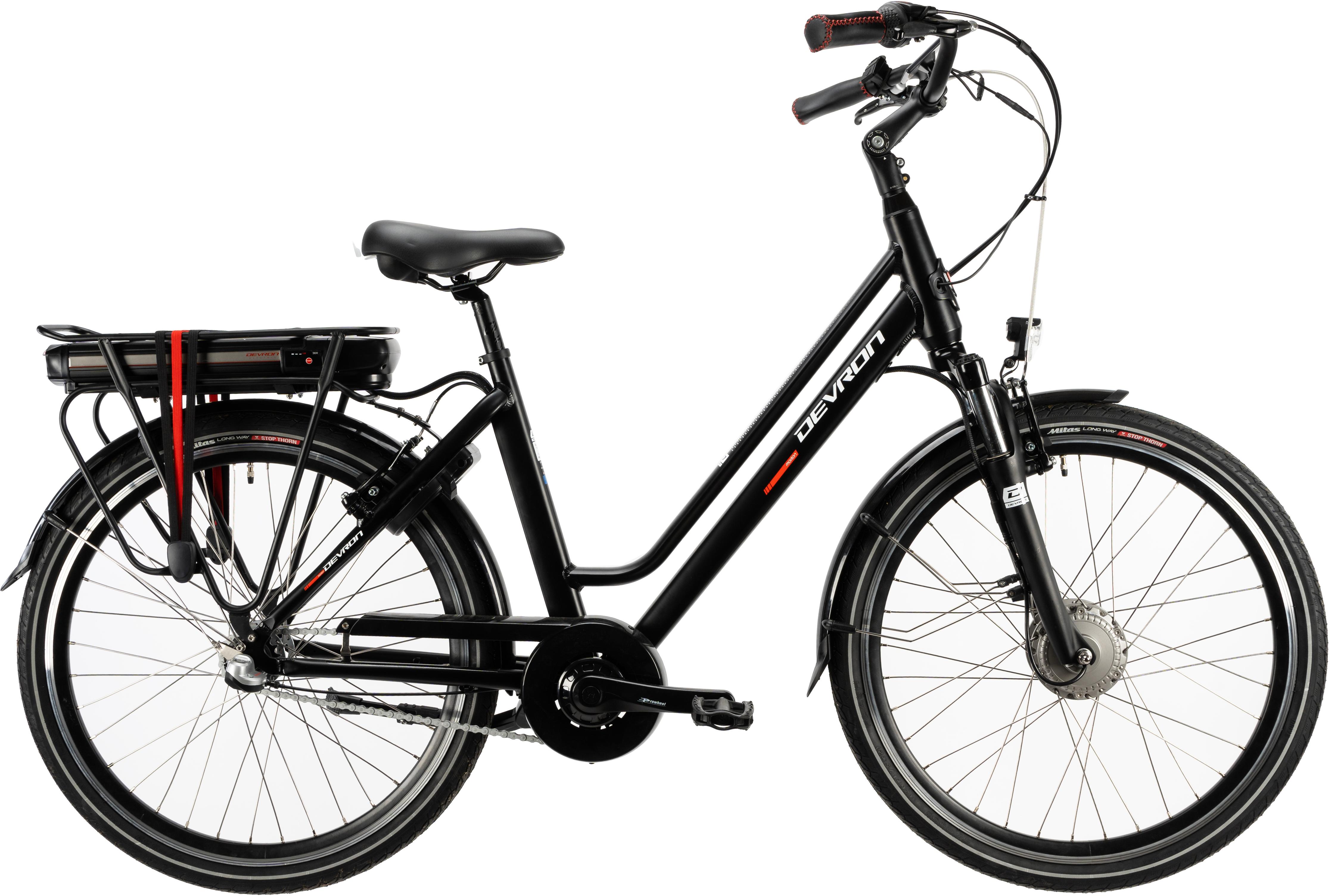 Devron Womens City Electric Bike 2020 - 26 Inch Wheel - 46Cm (Black)