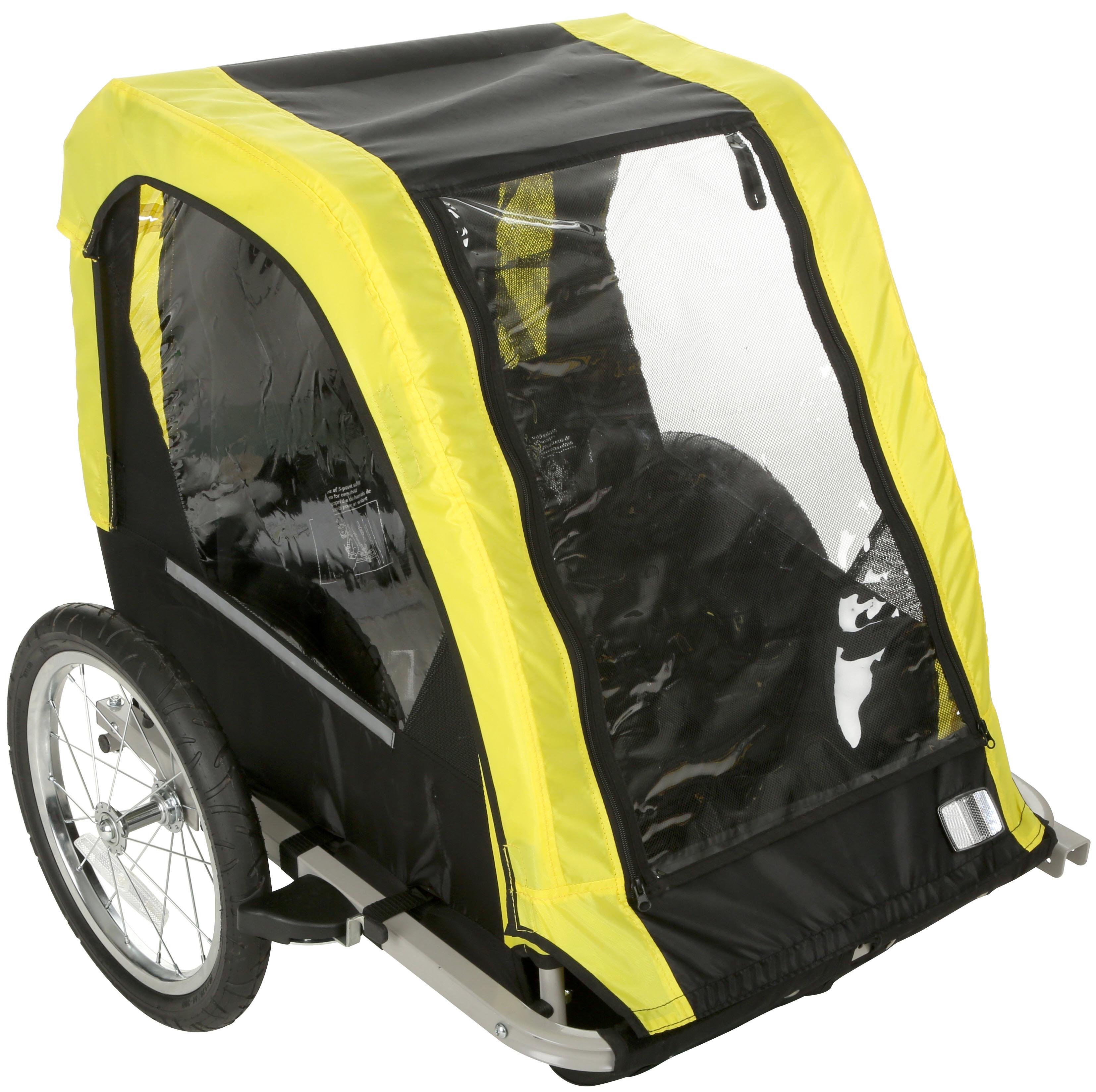 halfords double buggy child bike trailer