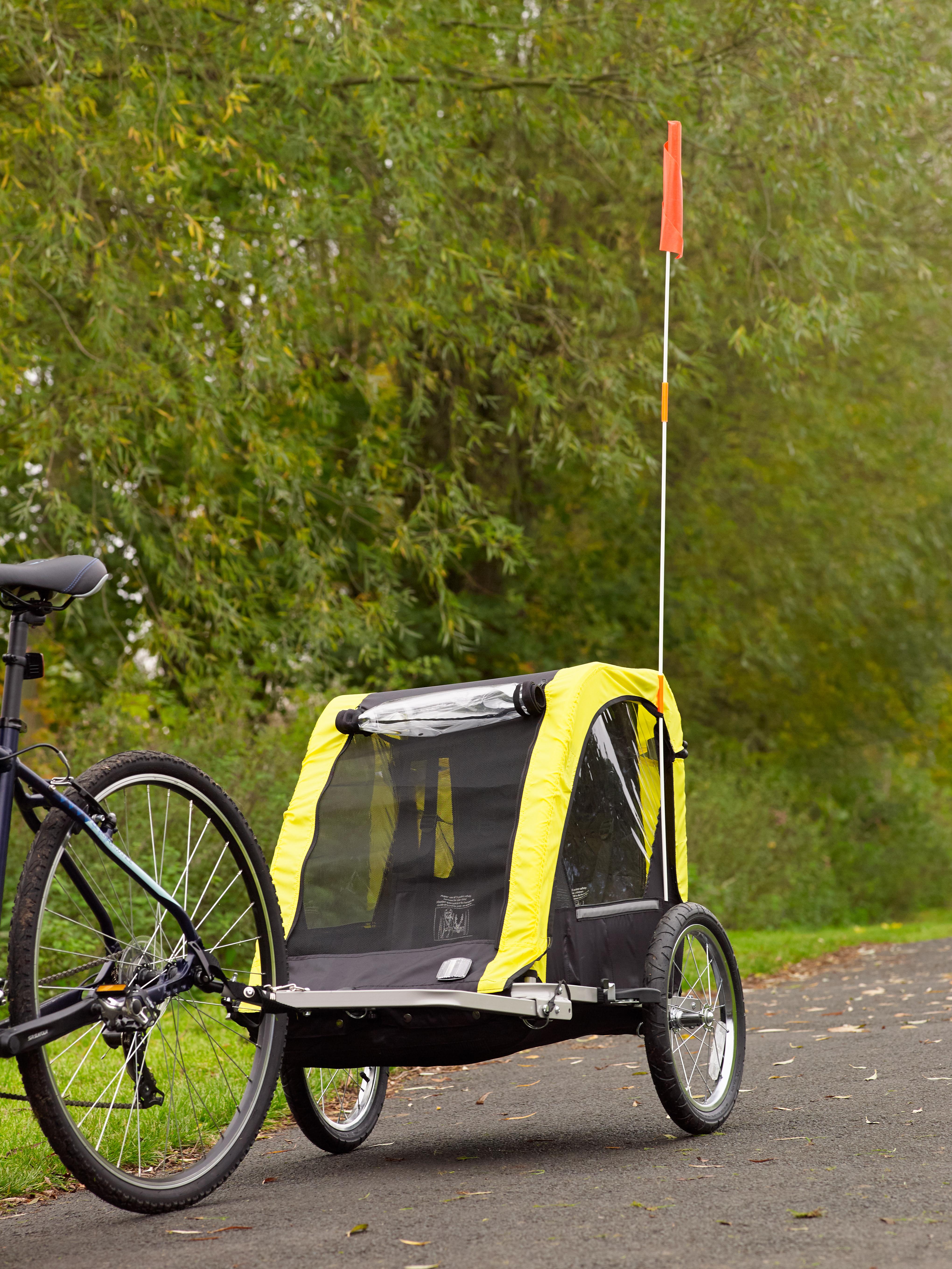 halfords double buggy child bike trailer