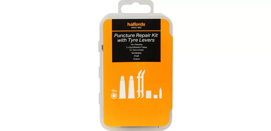 Halfords Essentials Puncture Repair Kit With Tyre Levers Large Halfords Uk