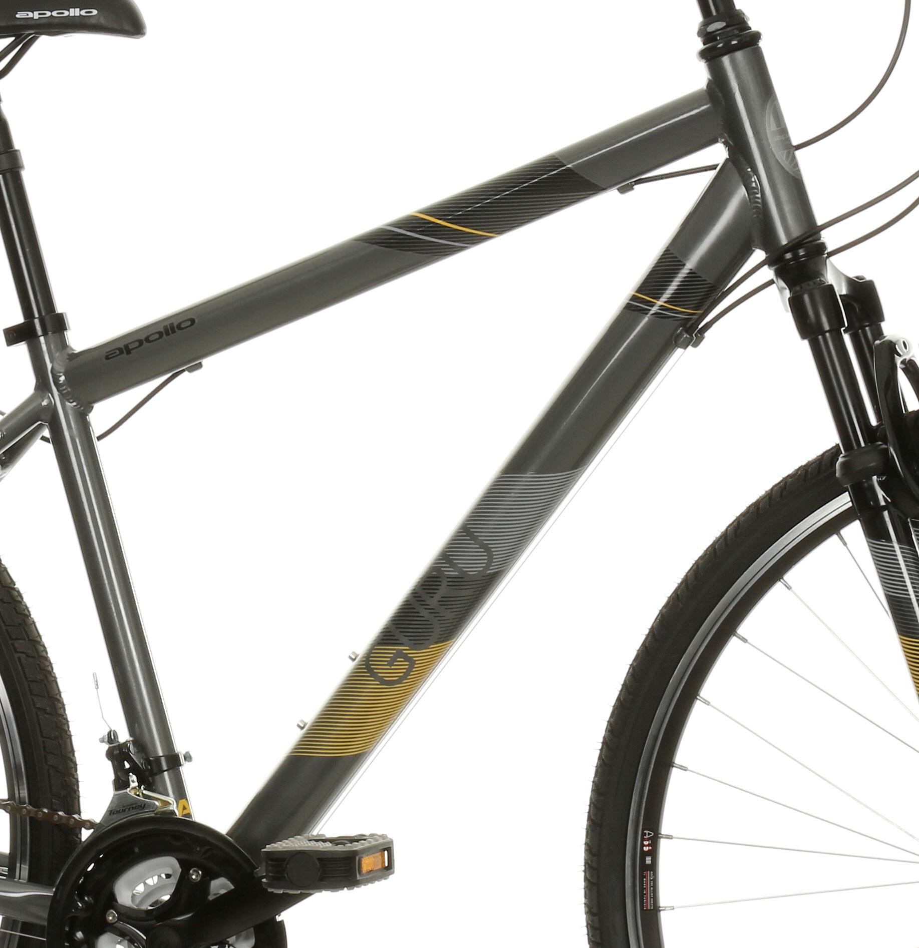 apollo guru mens hybrid bike