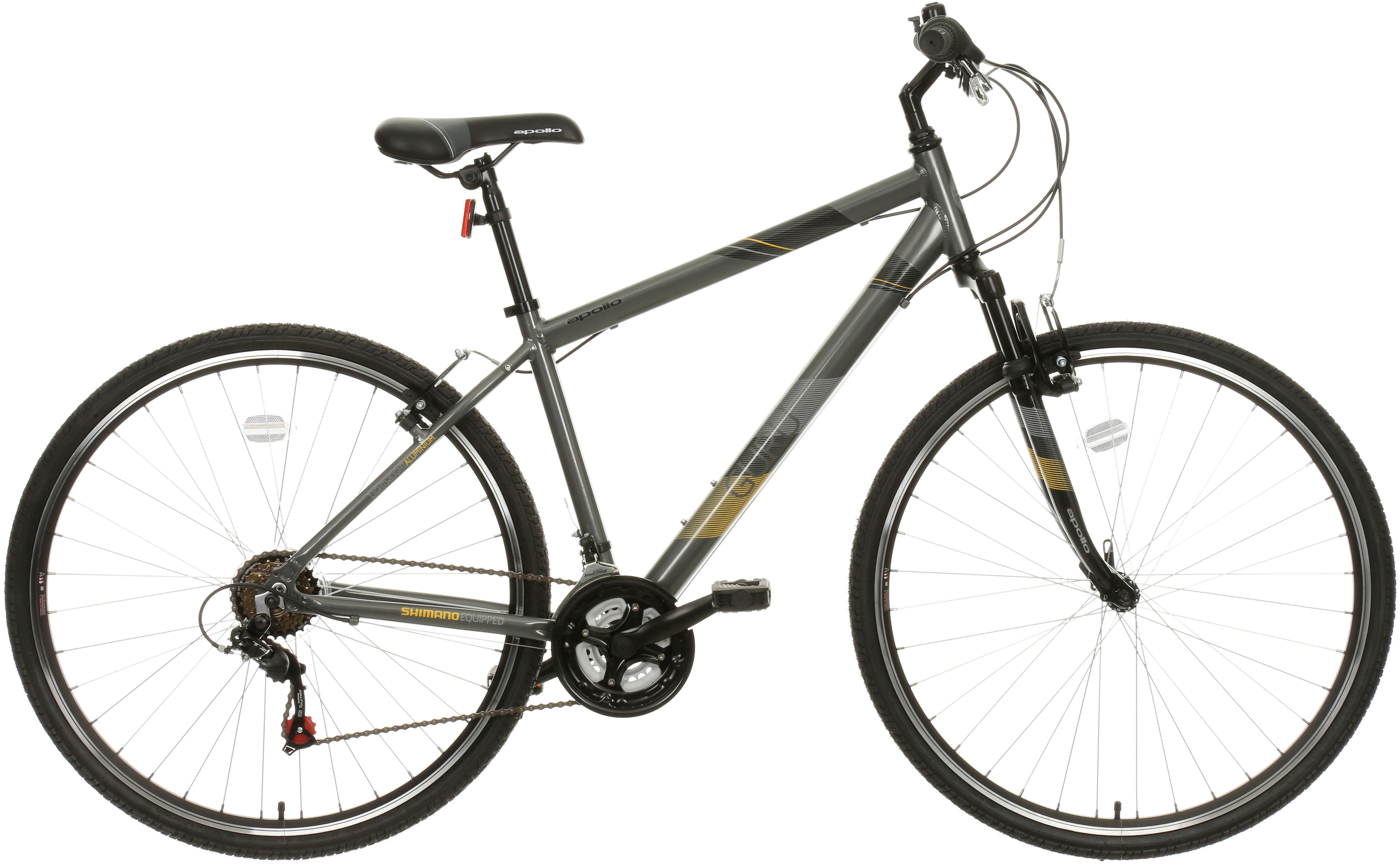 apollo guru mens hybrid bike