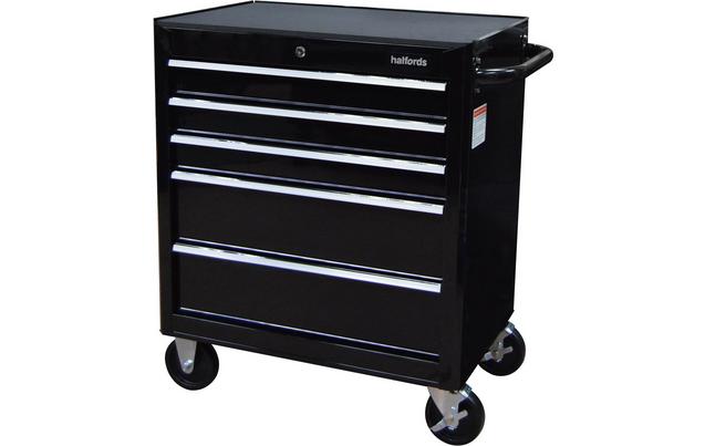 Halfords 5 Drawer Cabinet Black