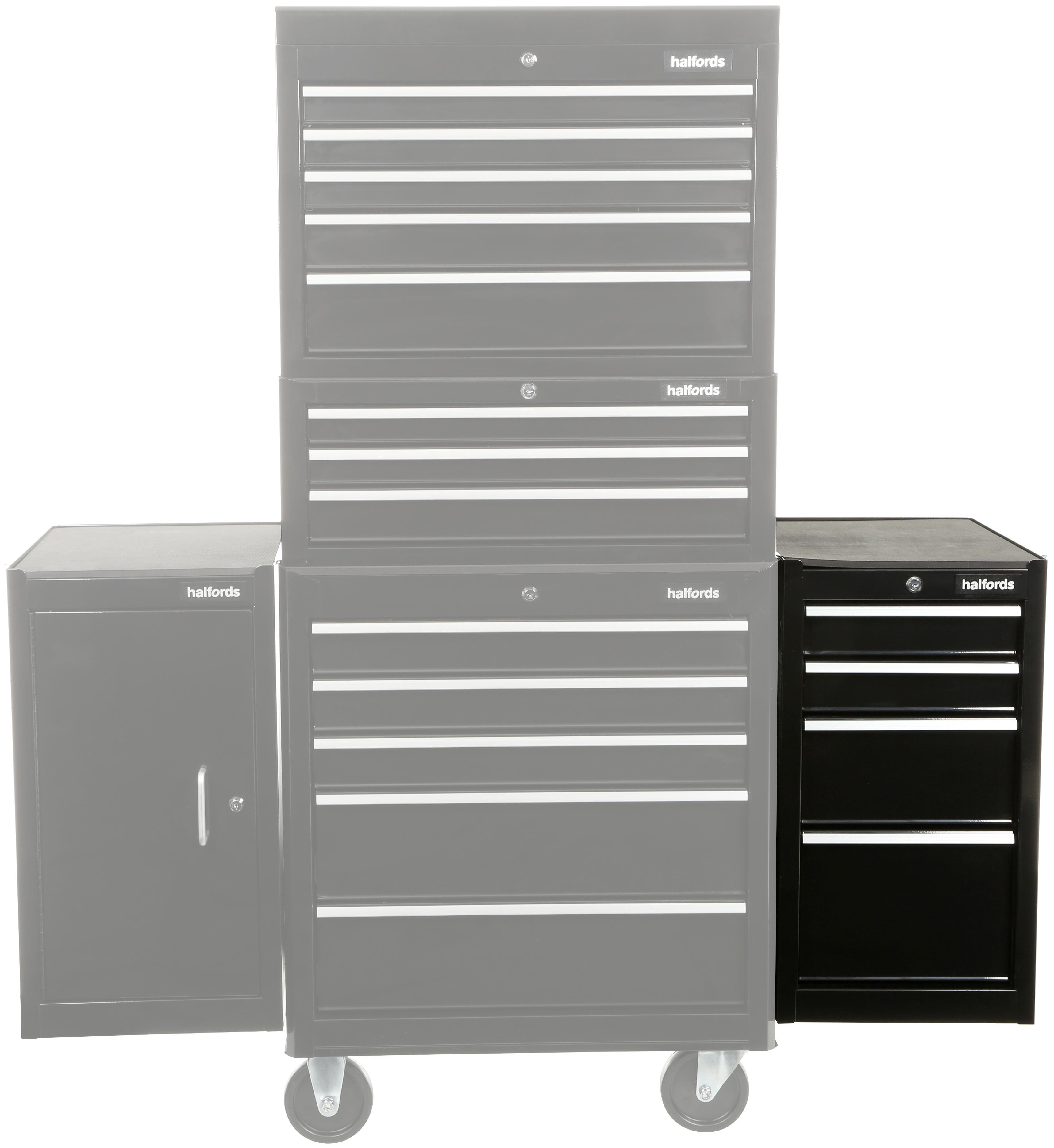 Halfords 4 Drawer Side Cabinet Black Halfords Uk