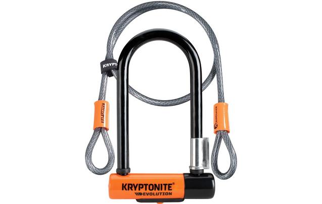 Kryptonite Evolution Mini 7 D-Lock With 4 Foot Kryptoflex Cable