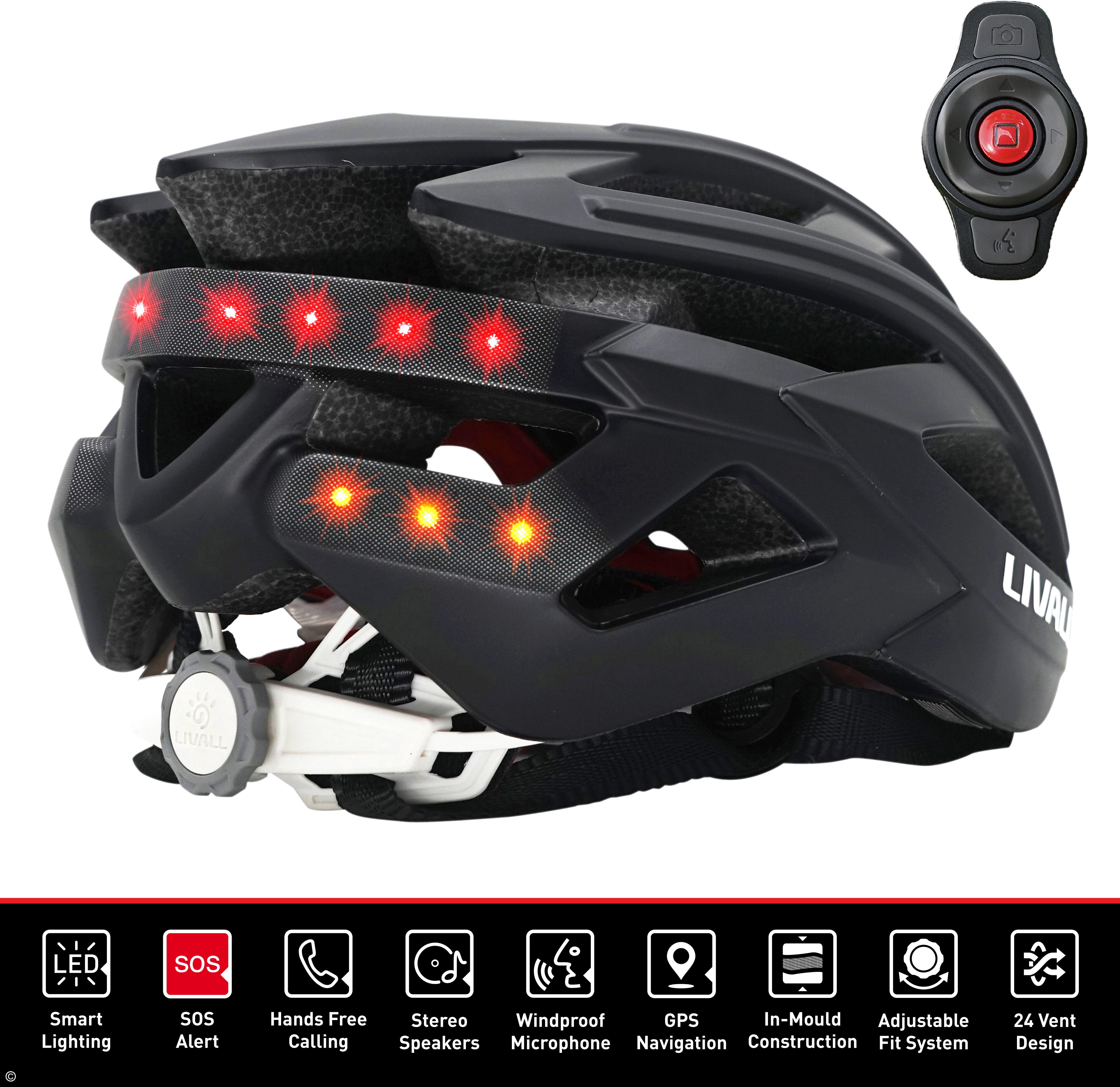 livall bh60se bluetooth enabled smart helmet