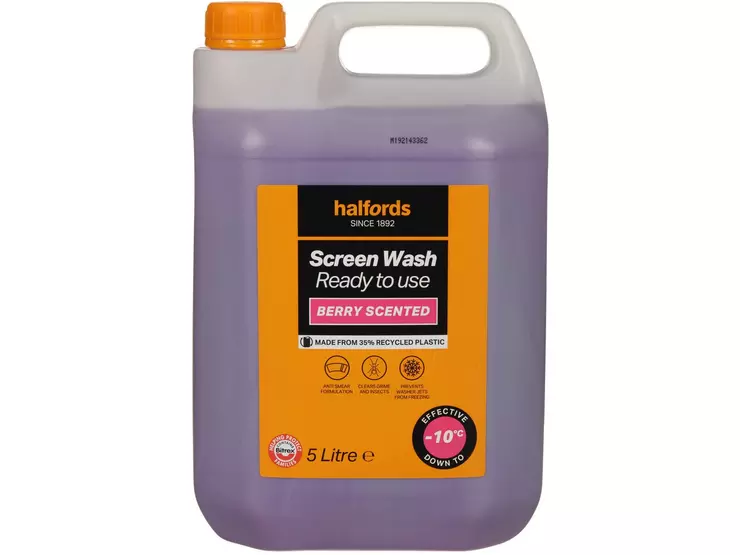 Halfords -10 Ready Mixed Screenwash 5L - Berry 611727