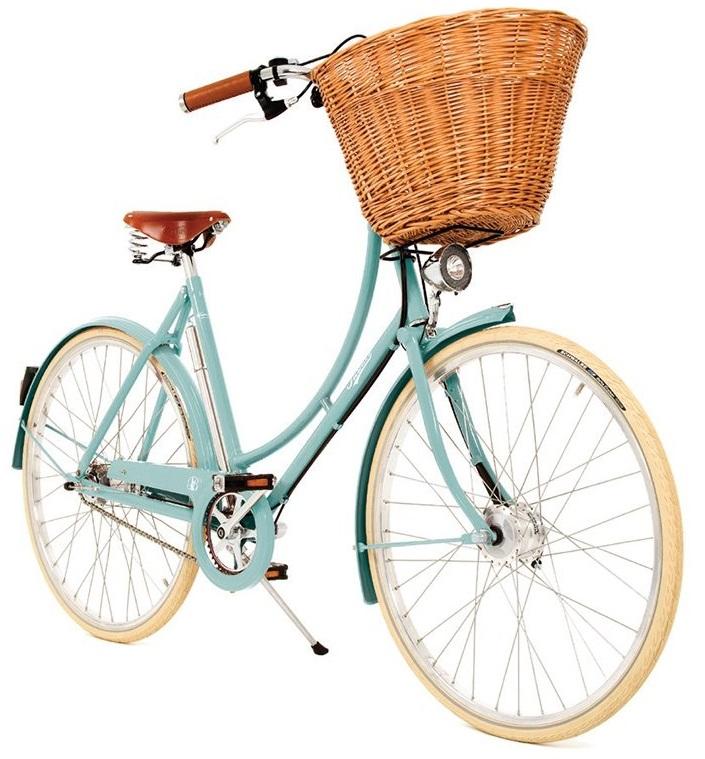 pastel bike with basket