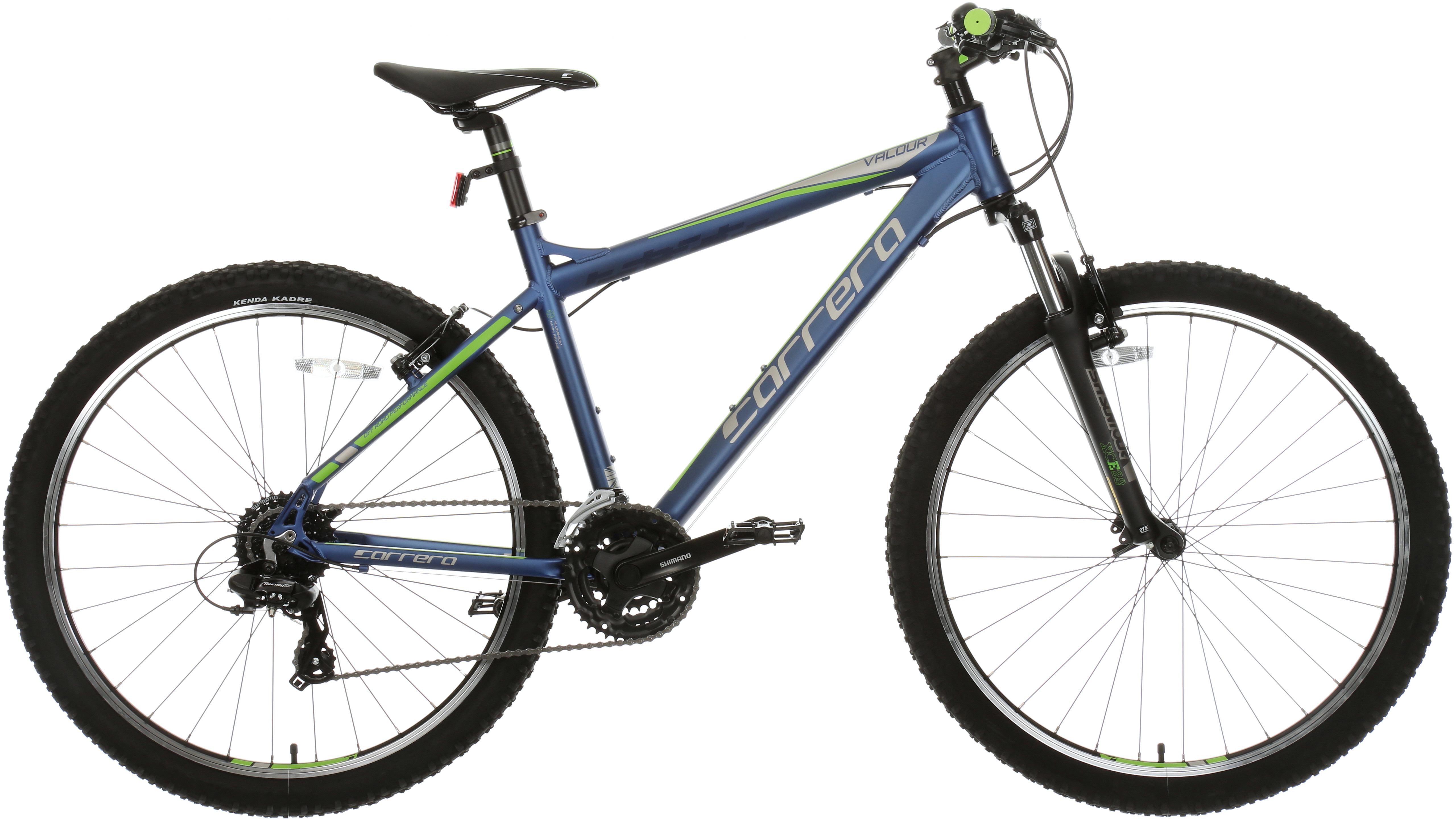 carrera bikes blue and green