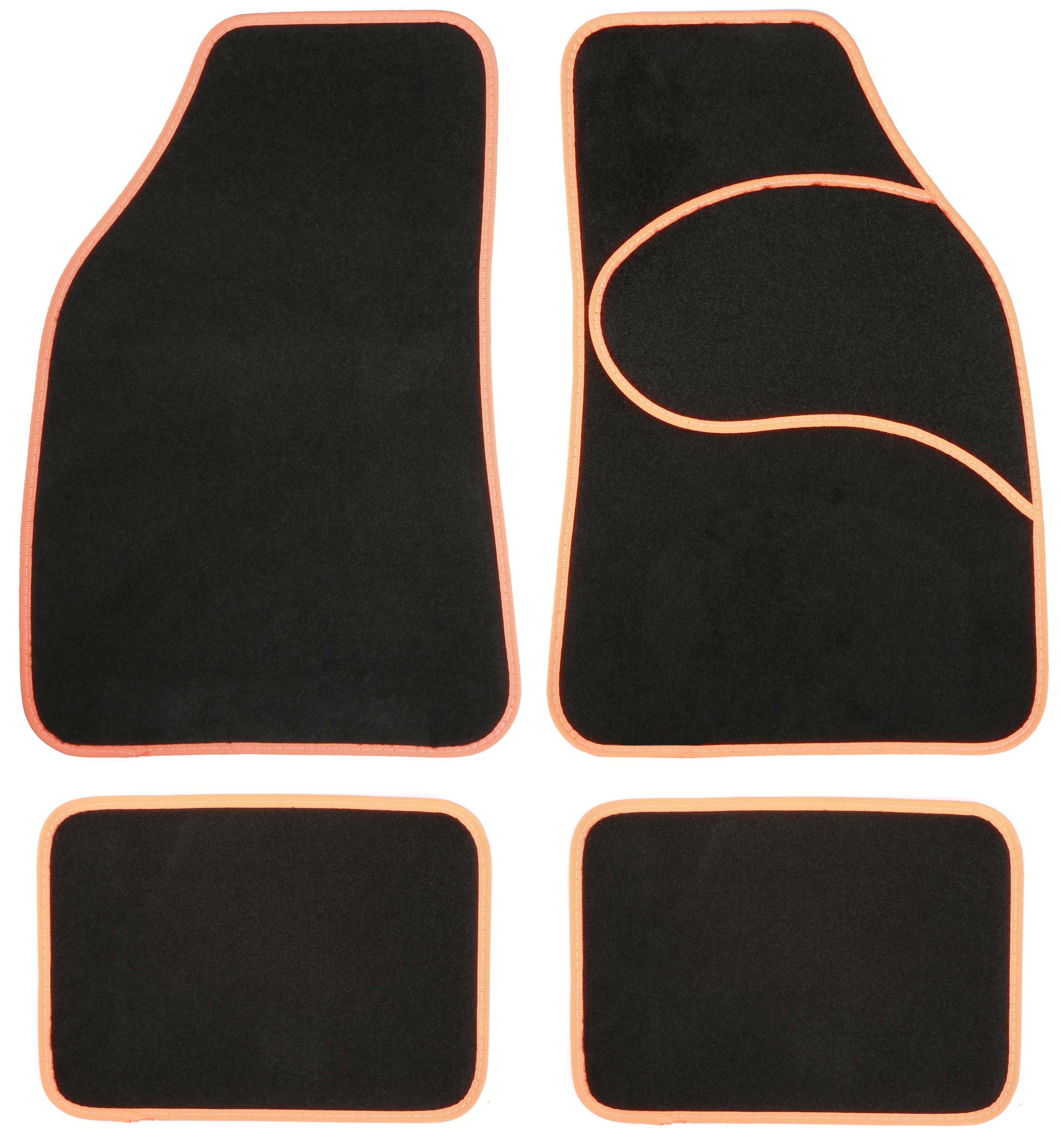 657639: Halfords Carpet Car Mats Orange Trim