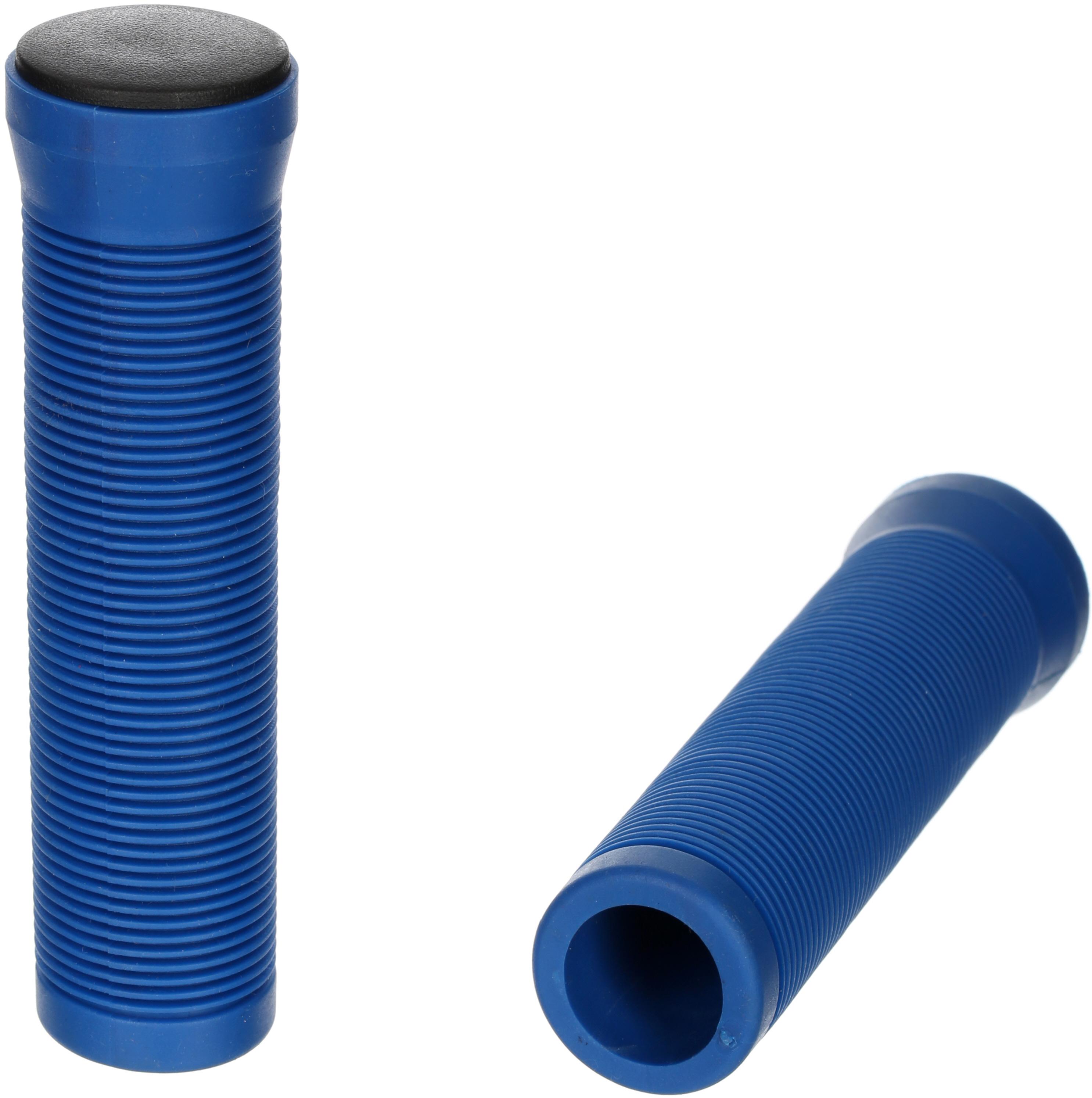 blue handlebar grips