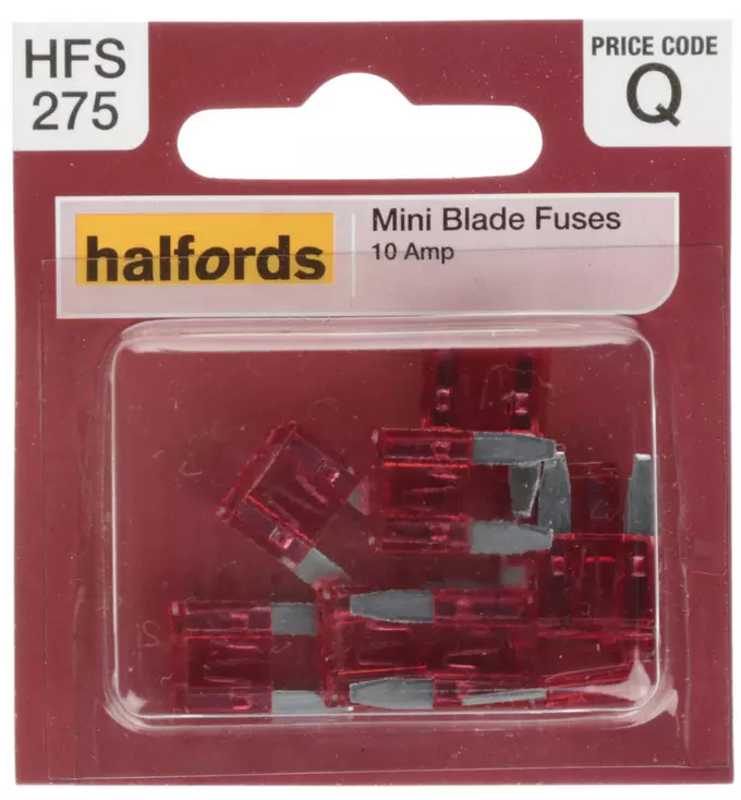 Halfords Mini Blade Fuses 10 Amp Hfs275 Halfords Uk