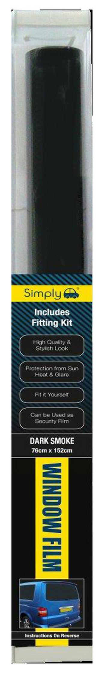 Simply Window Tint Dark Smoke Film 76x152cm | Halfords UK