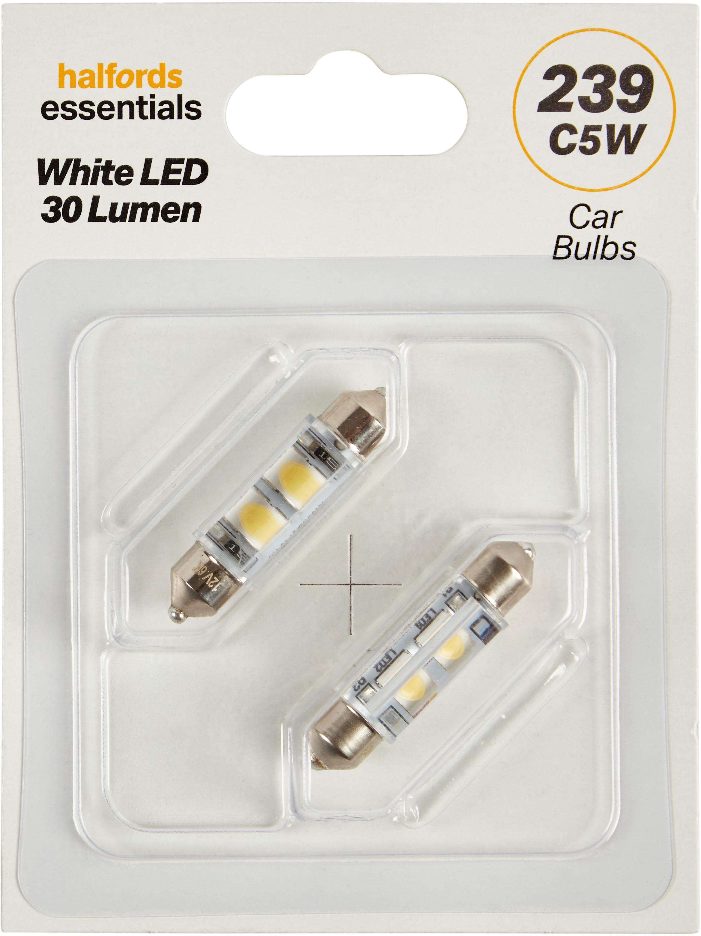 239 White LED Car Bulb Halfords 