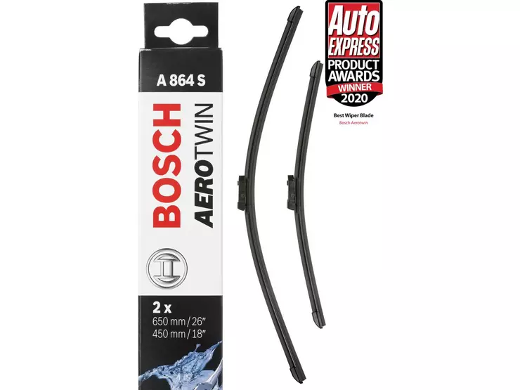 Bosch Aerotwin A864s Front Pair Wiper Blades Halfords Uk