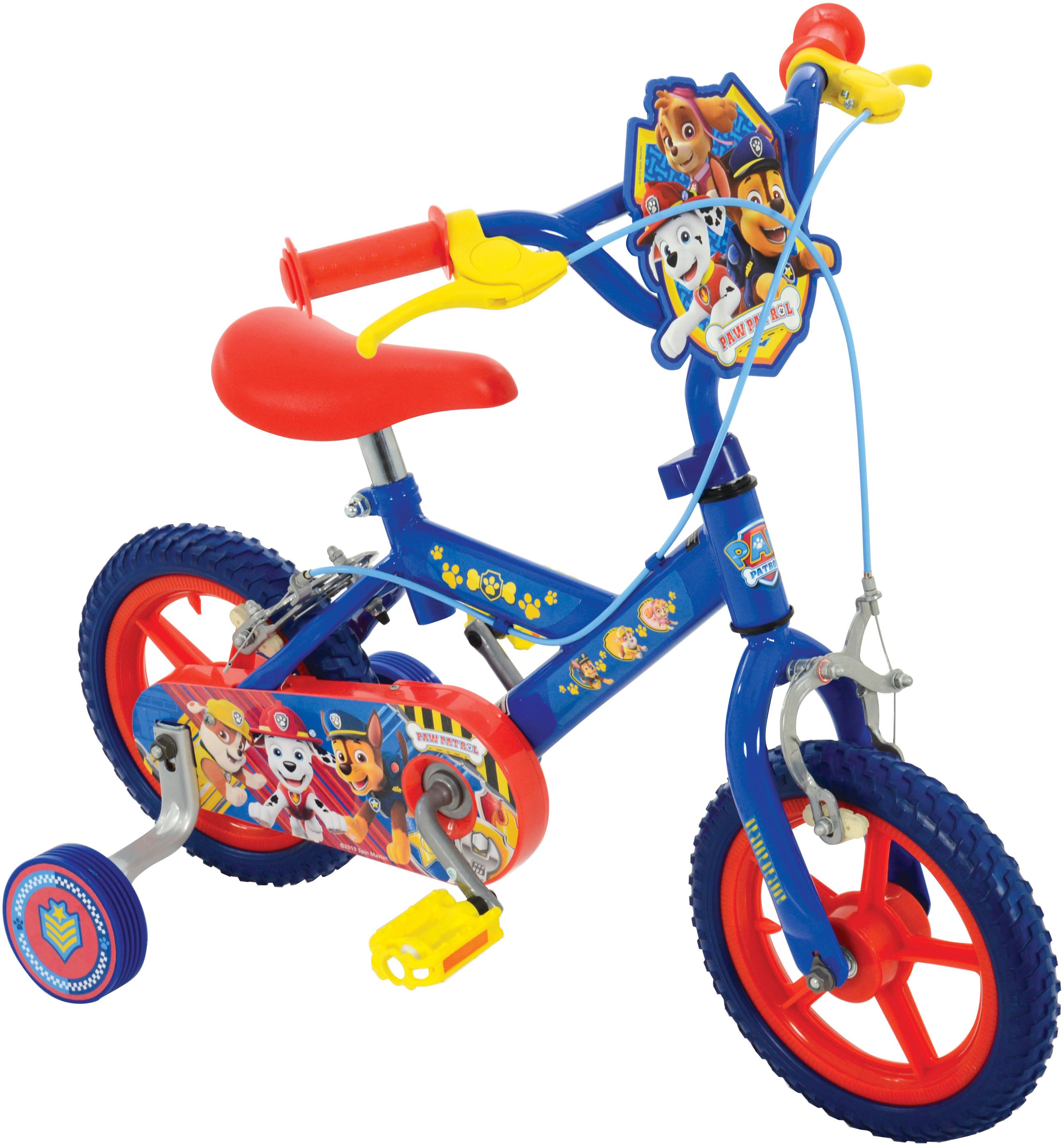 paw patrol bike with training wheels