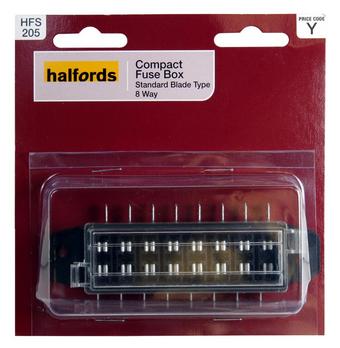 Halfords Compact Fuse Box 8-Way (HFS205) | Halfords UK