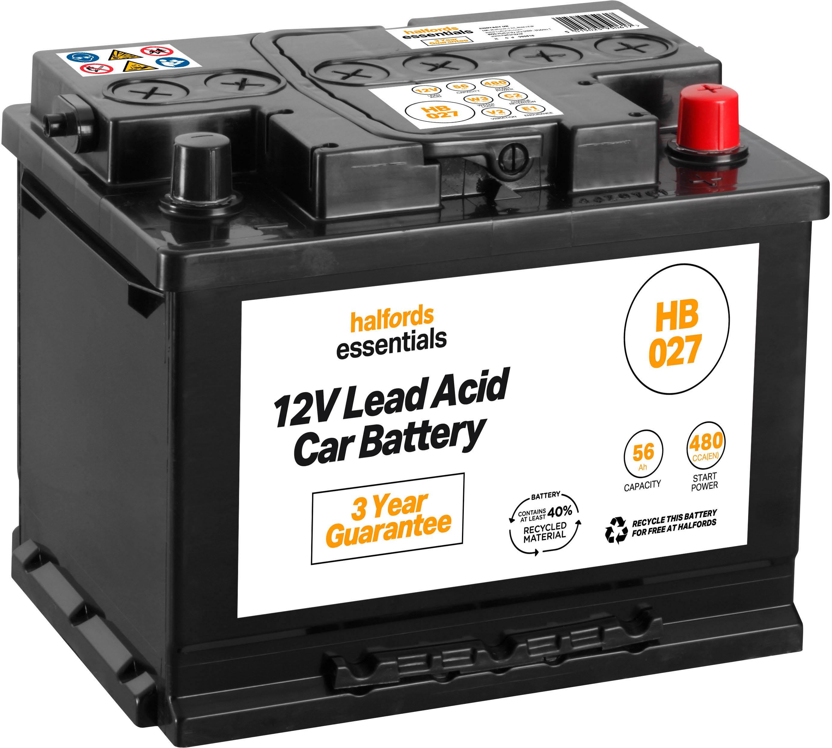 Halfords HB013 Lead Acid 12V Car Battery 3 Year Guarantee | Halfords UK