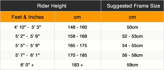 cinelli experience size guide
