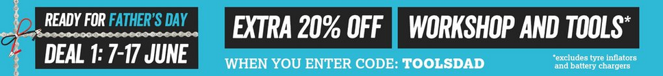 Save an extra 20 percent on workshop and tools